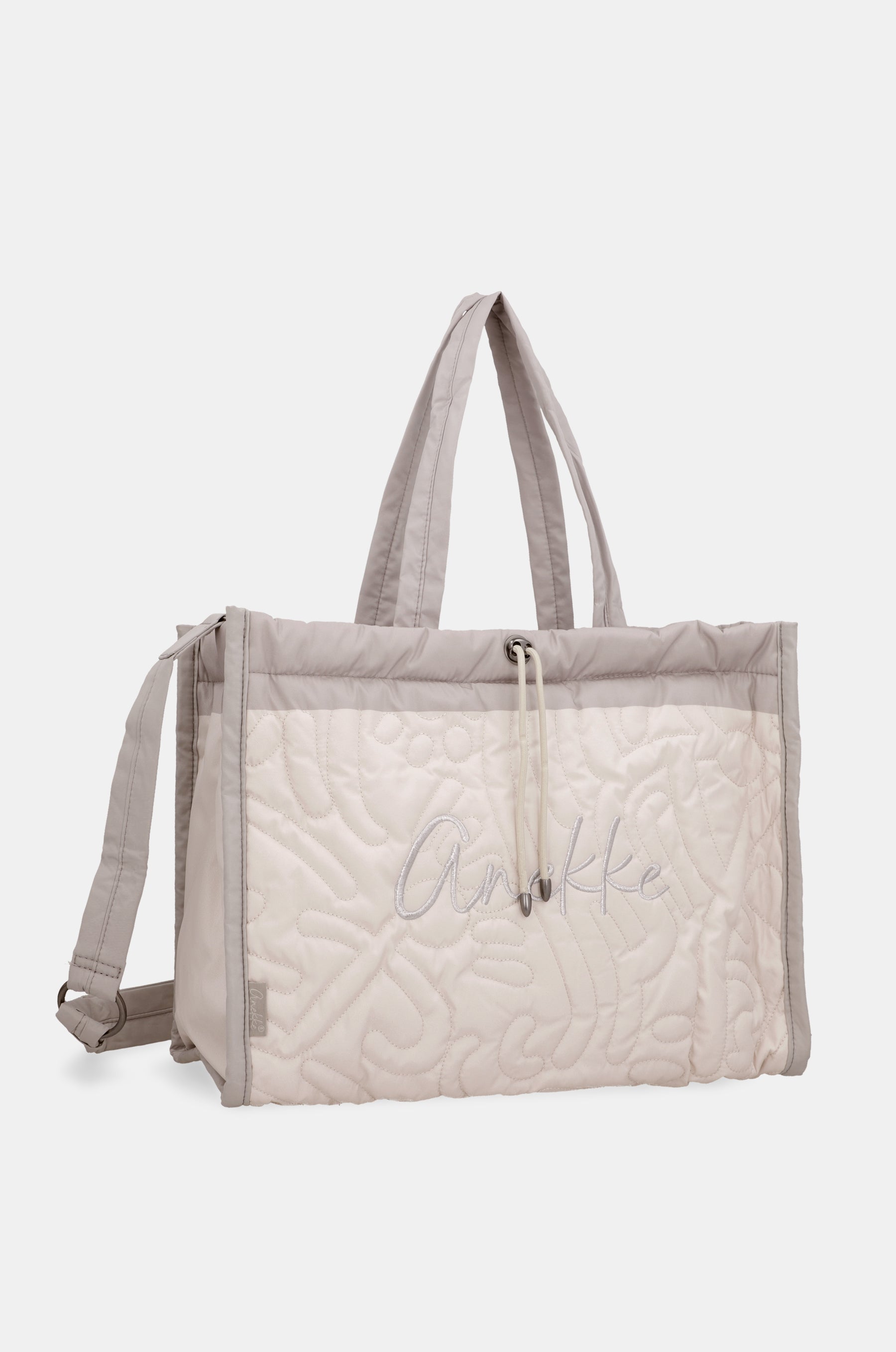 Bolso acolchado de playa blanco