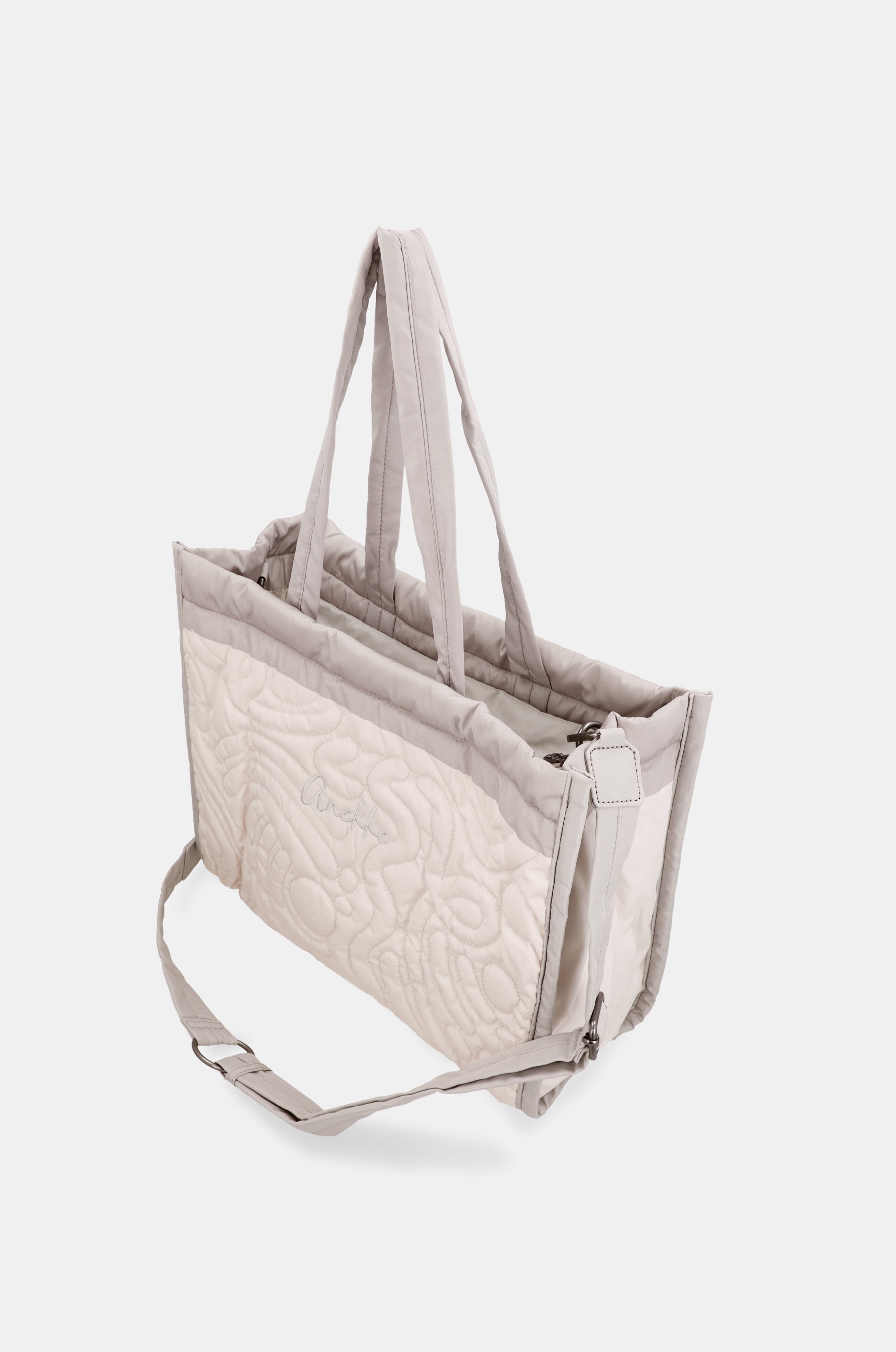 Bolso acolchado de playa blanco