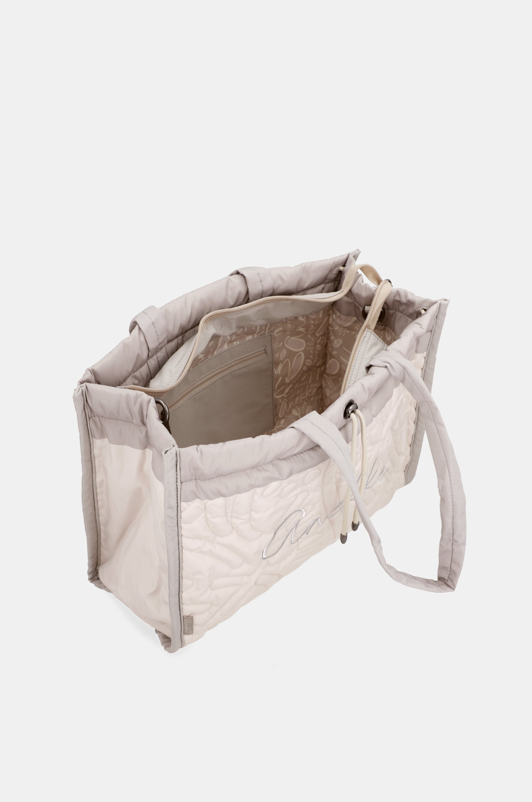 Bolso acolchado de playa blanco