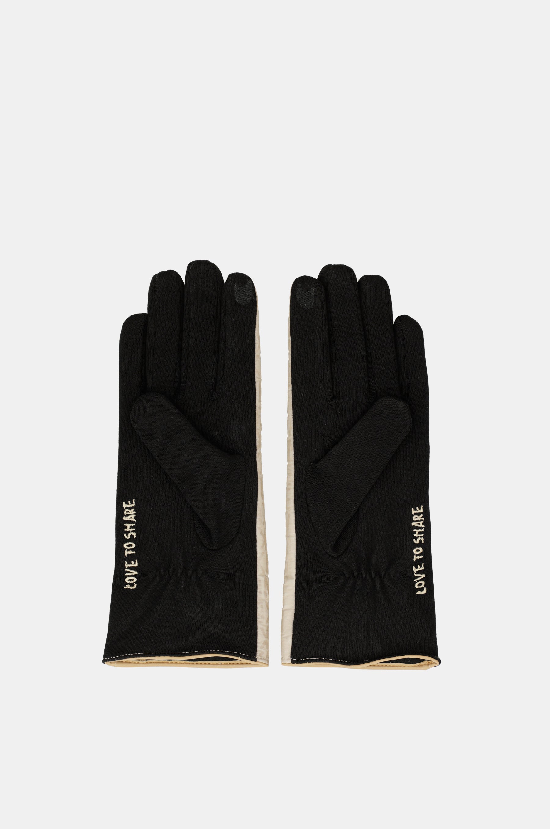 Guantes negros y beige Contemporary