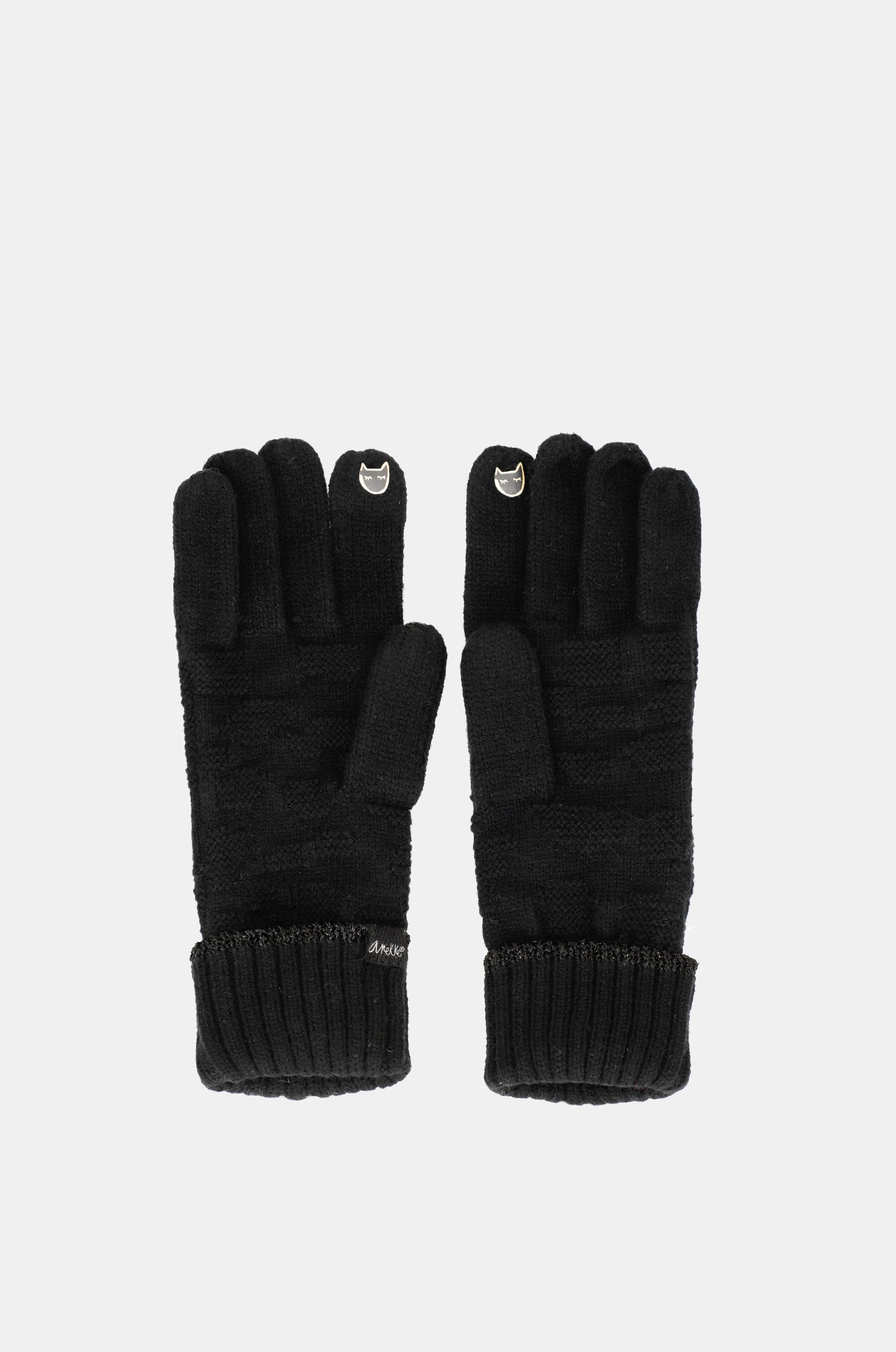Guantes de punto negro