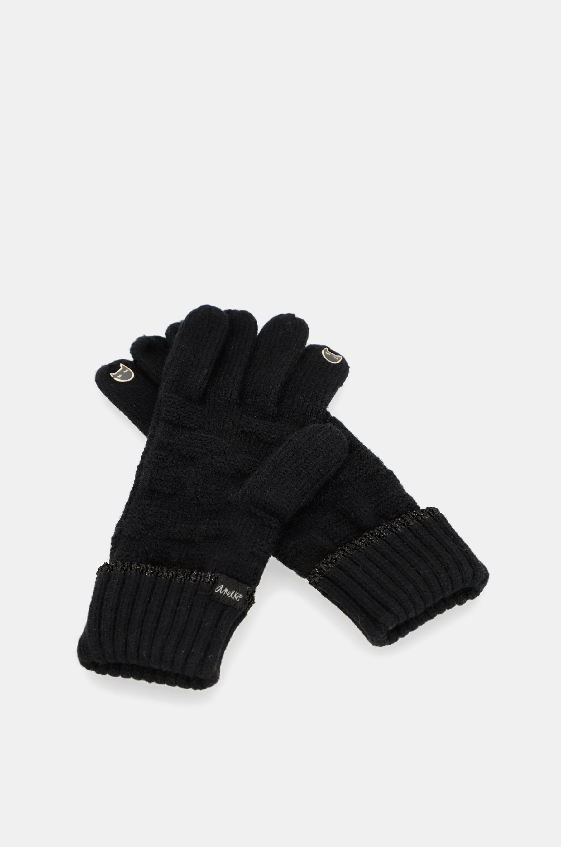 Guantes de punto negro