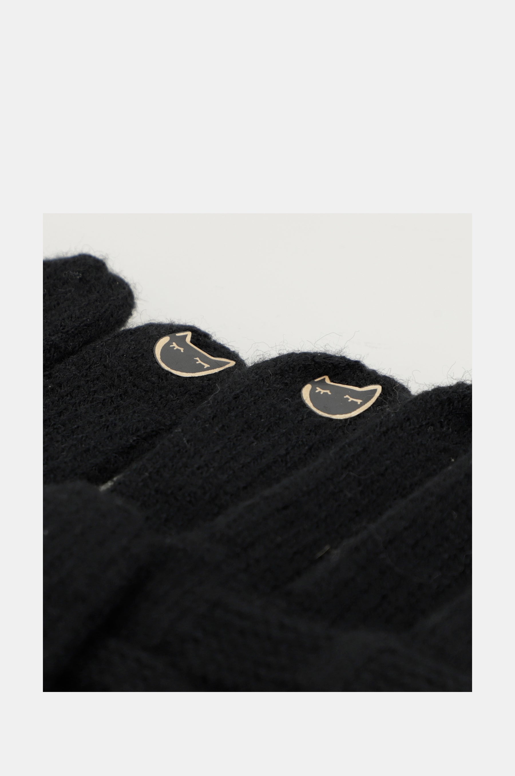 Guantes de punto negro