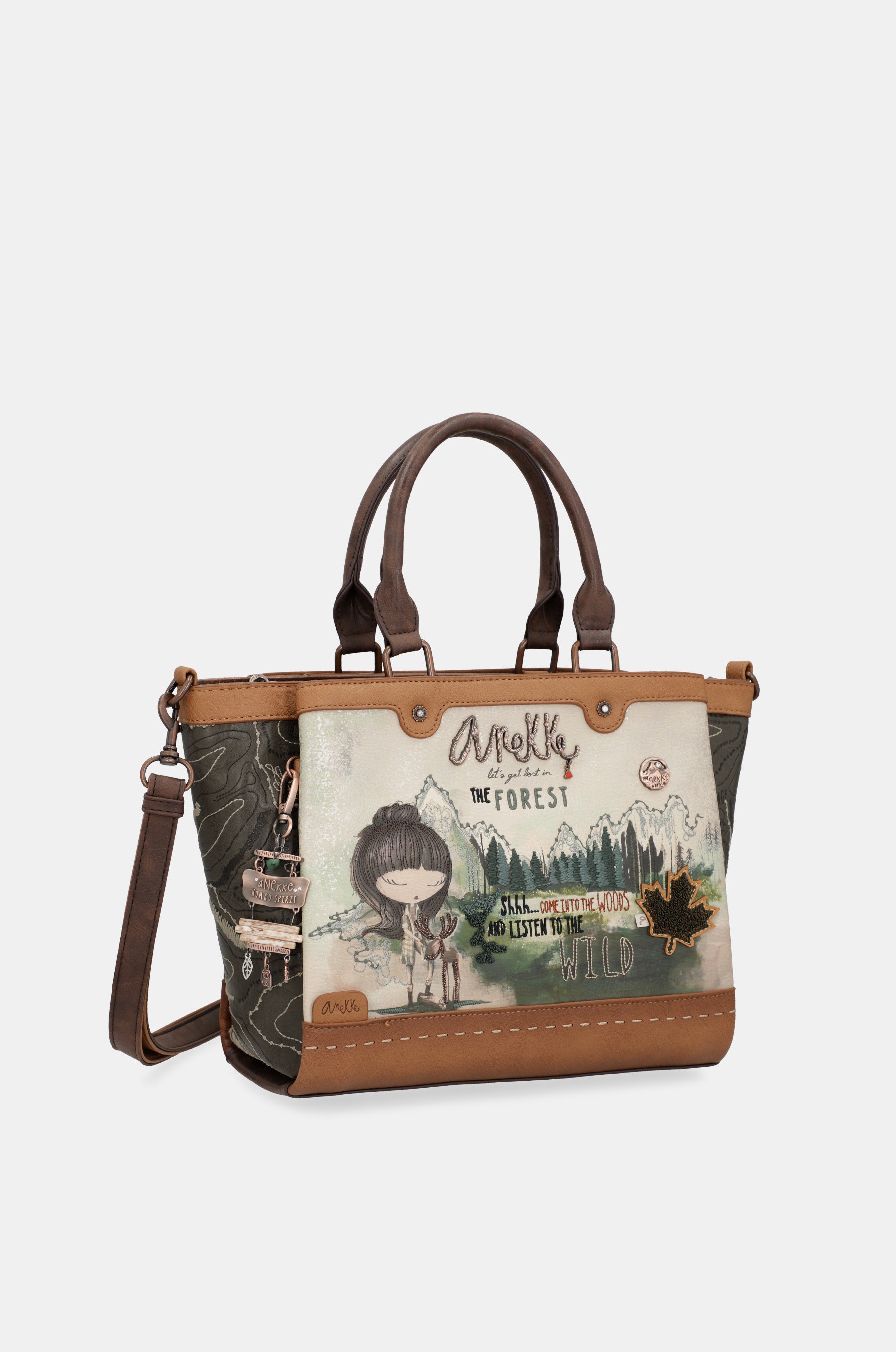 Bolso de dos asas con triple compartimento The Forest