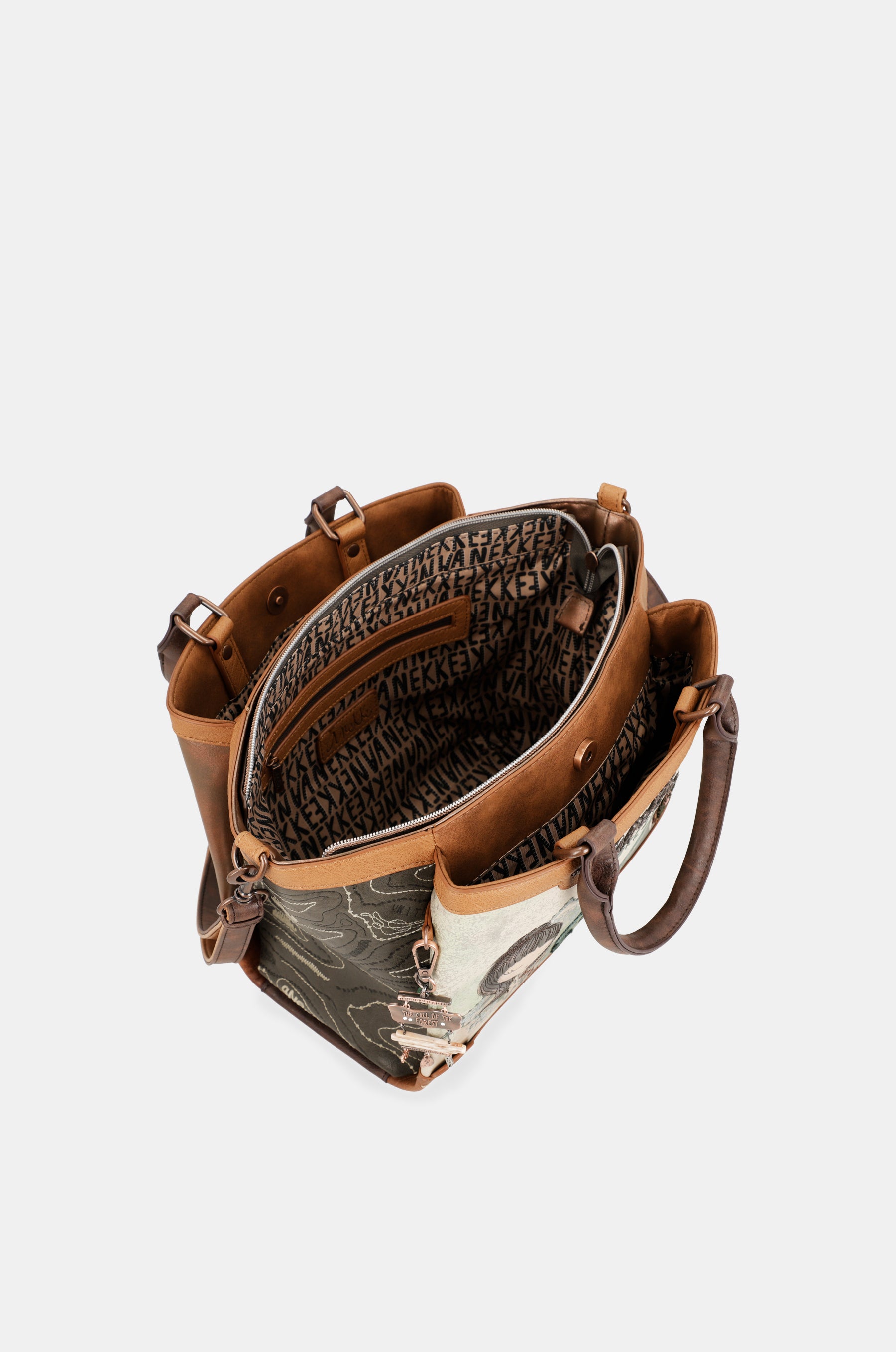 Bolso de dos asas con triple compartimento The Forest