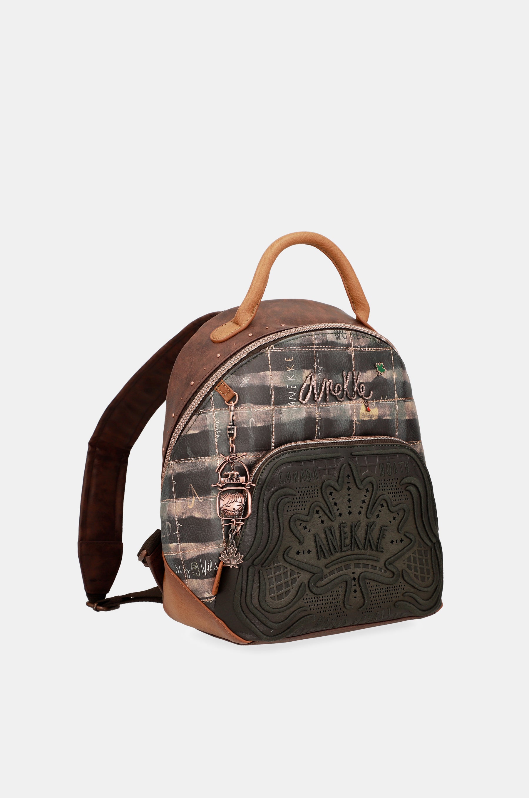 Mochila con cuadros verdes Wild