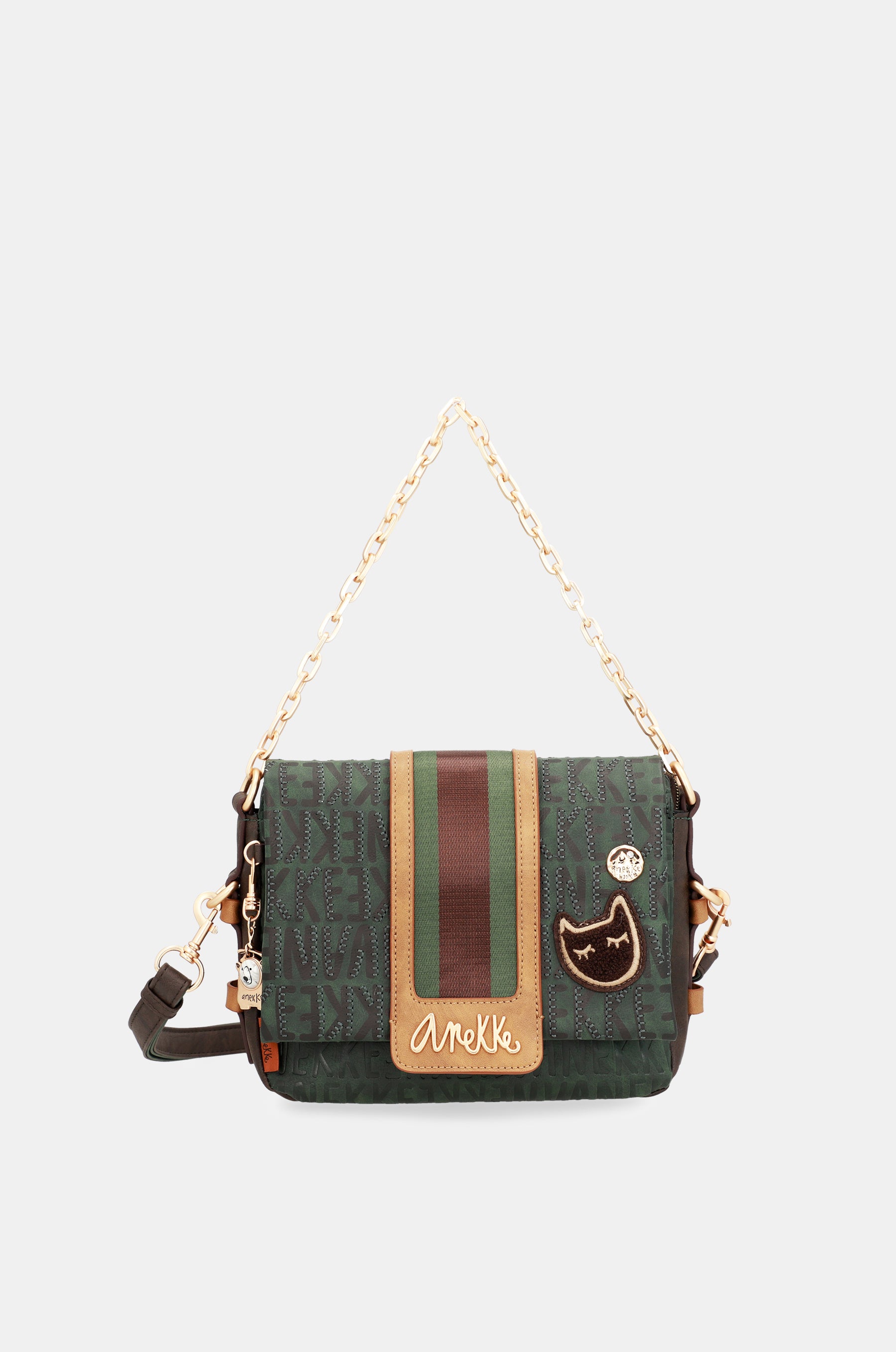 Bandolera con solapa verde Urban