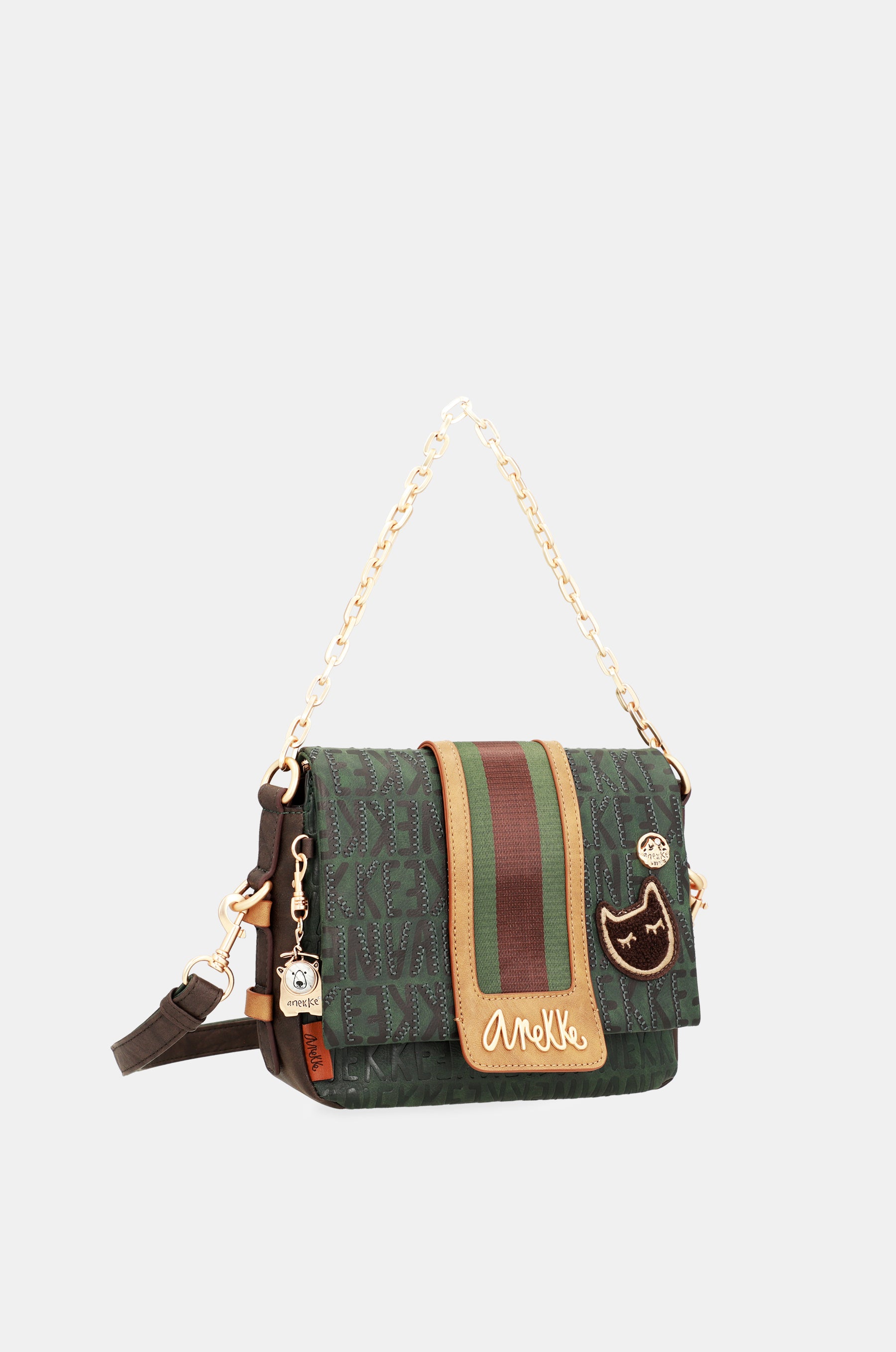 Bandolera con solapa verde Urban