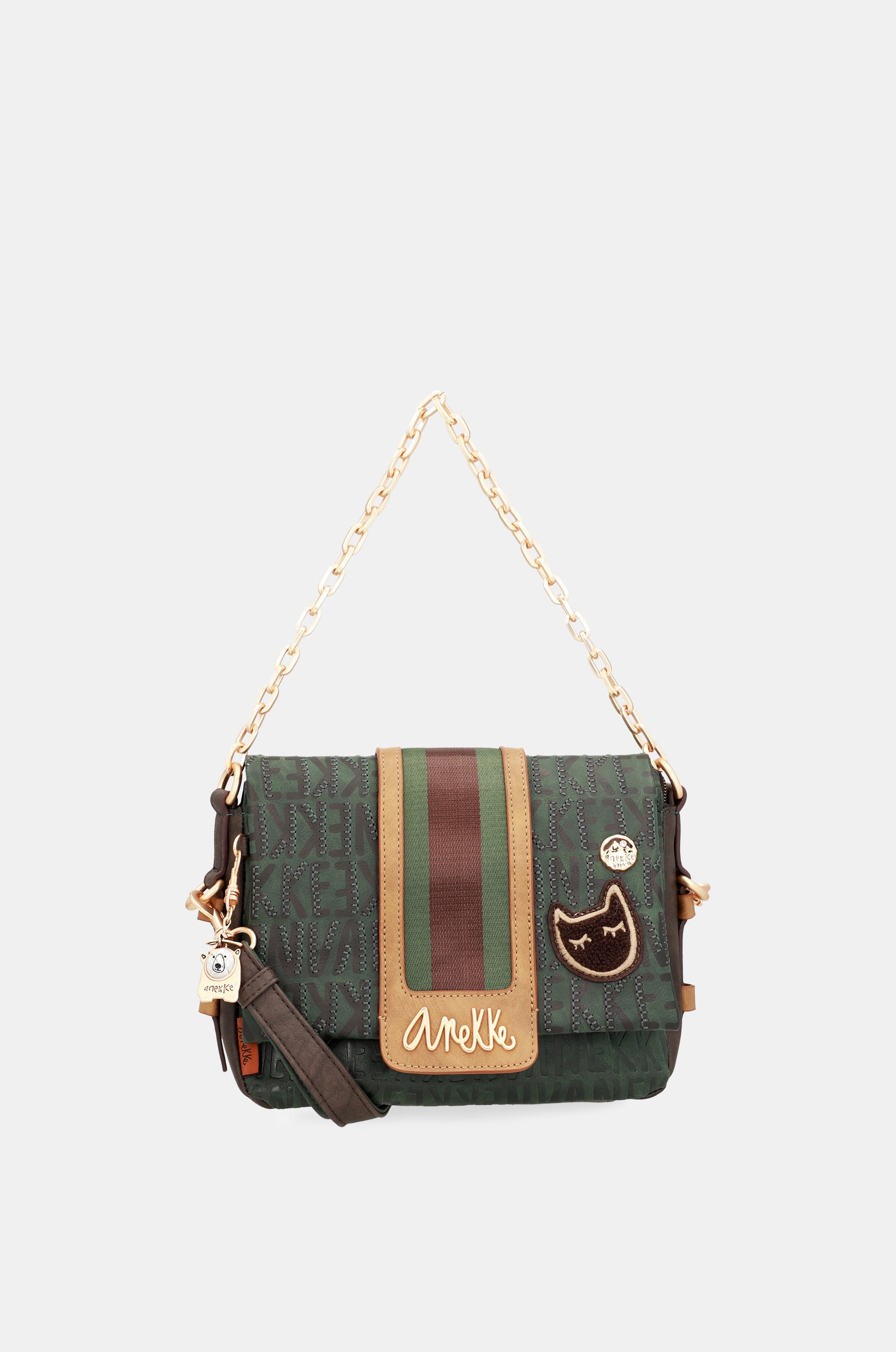 Bandolera con solapa verde Urban