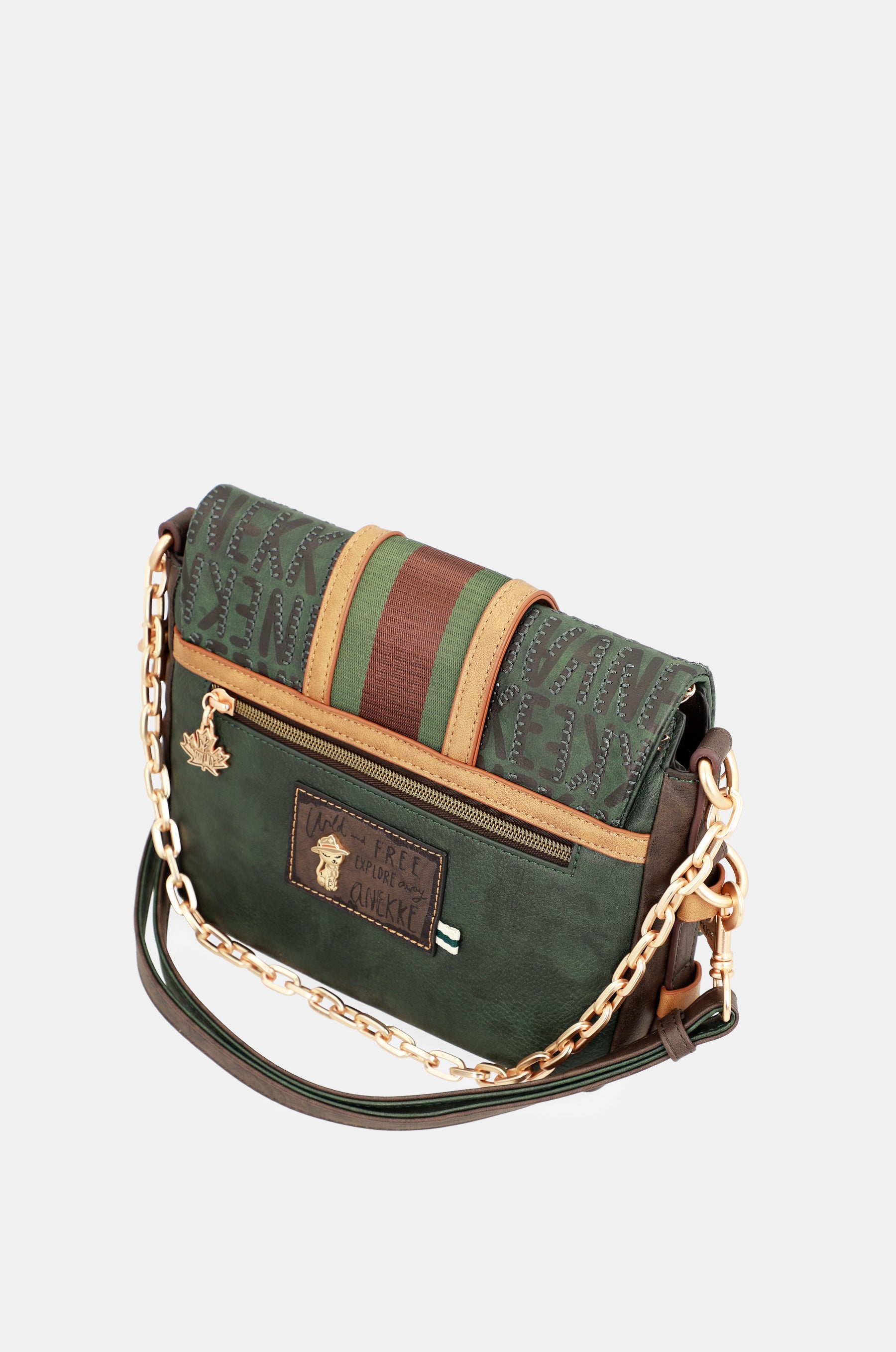 Bandolera con solapa verde Urban