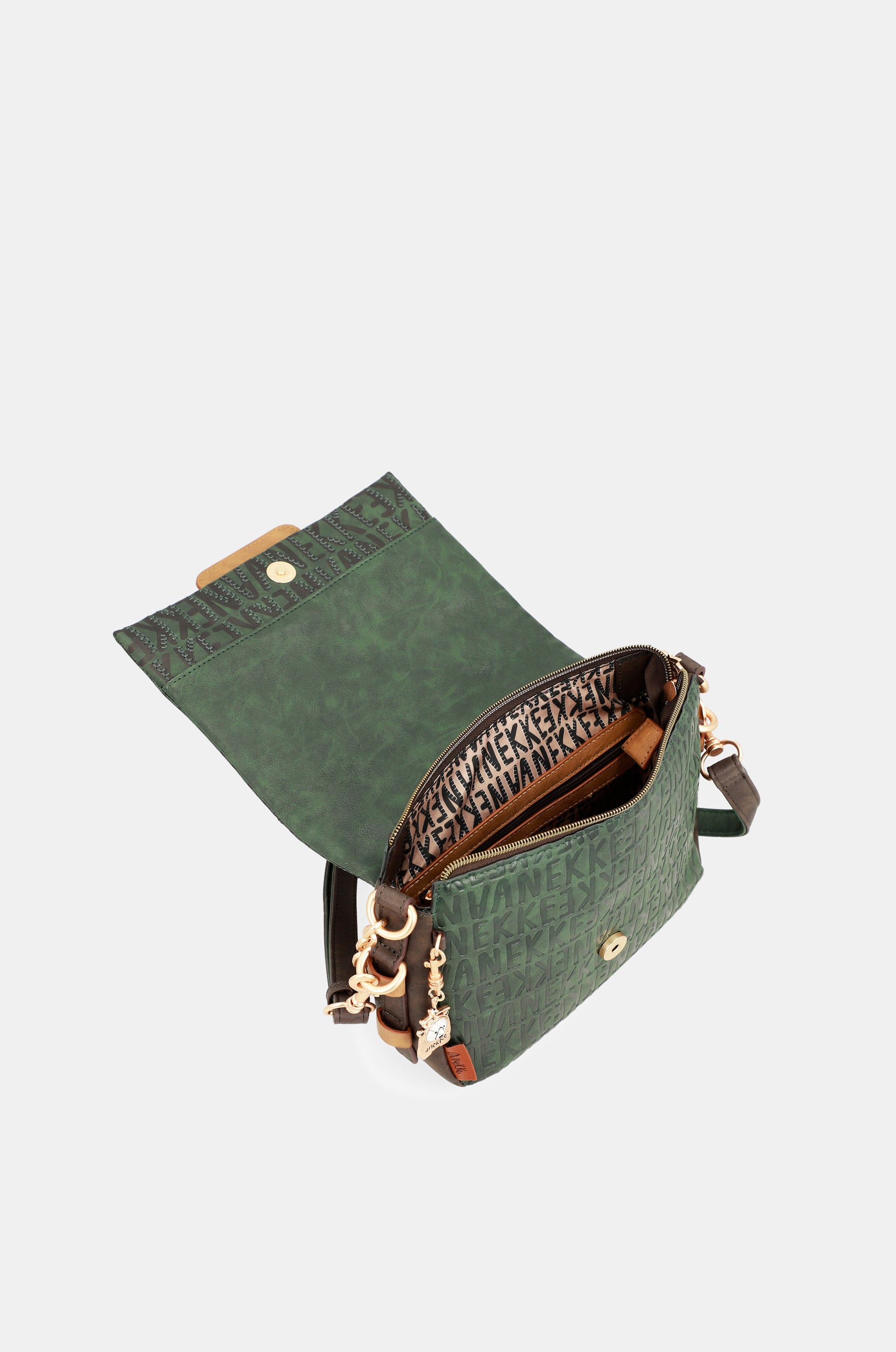 Bandolera con solapa verde Urban
