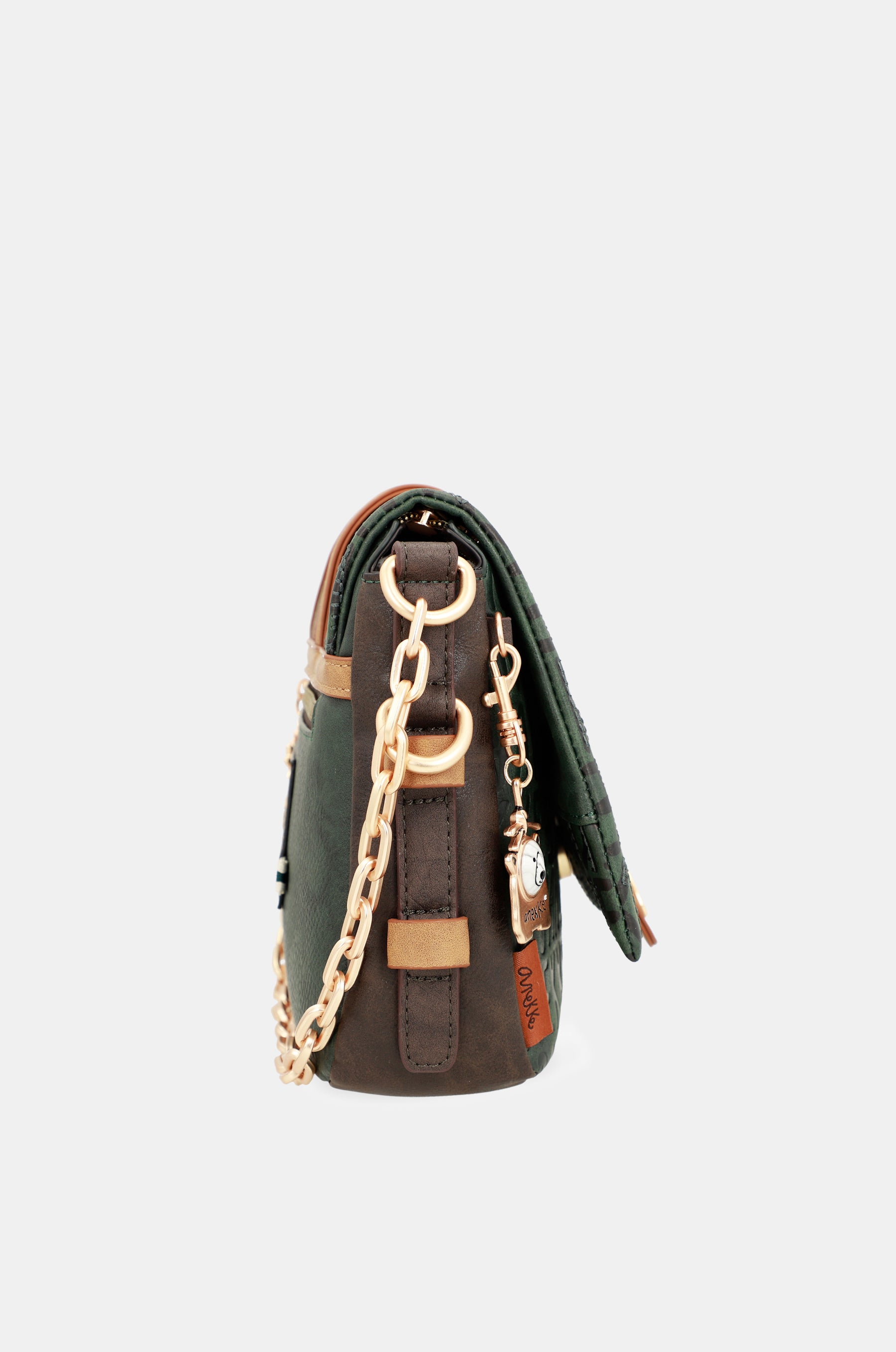 Bandolera con solapa verde Urban