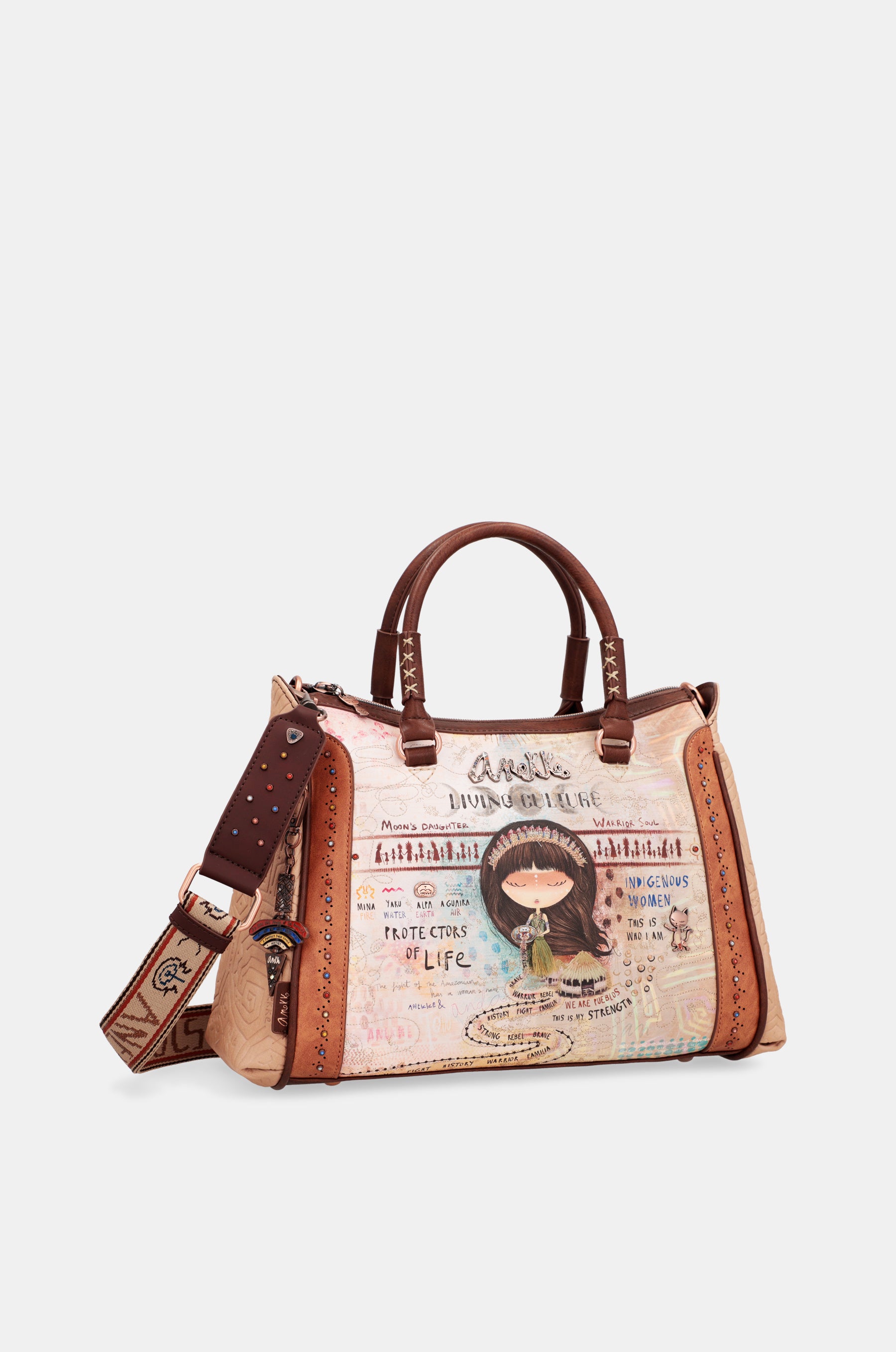 Bolso grande de asas con bandolera Menire