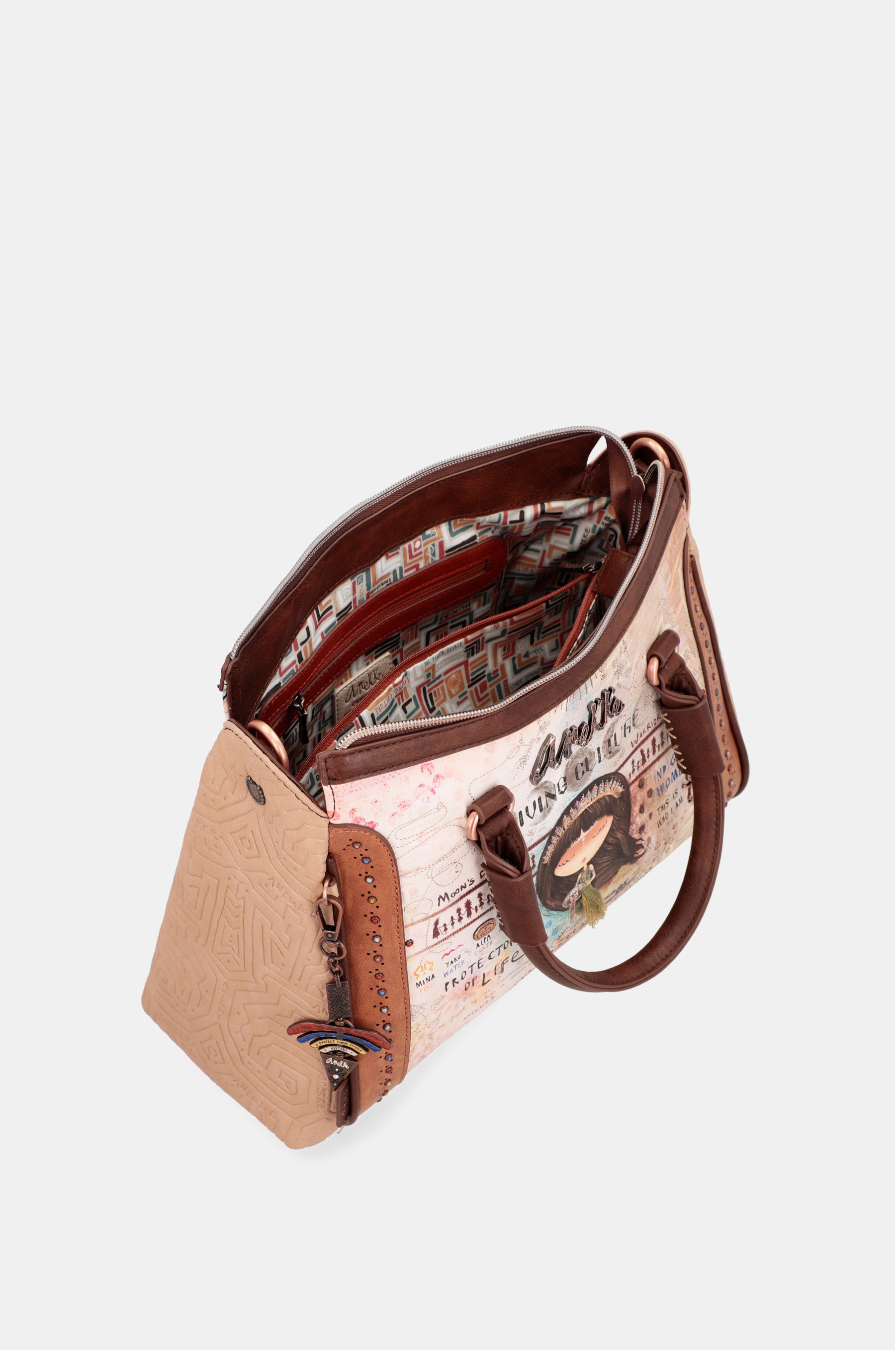 Bolso grande de asas con bandolera Menire