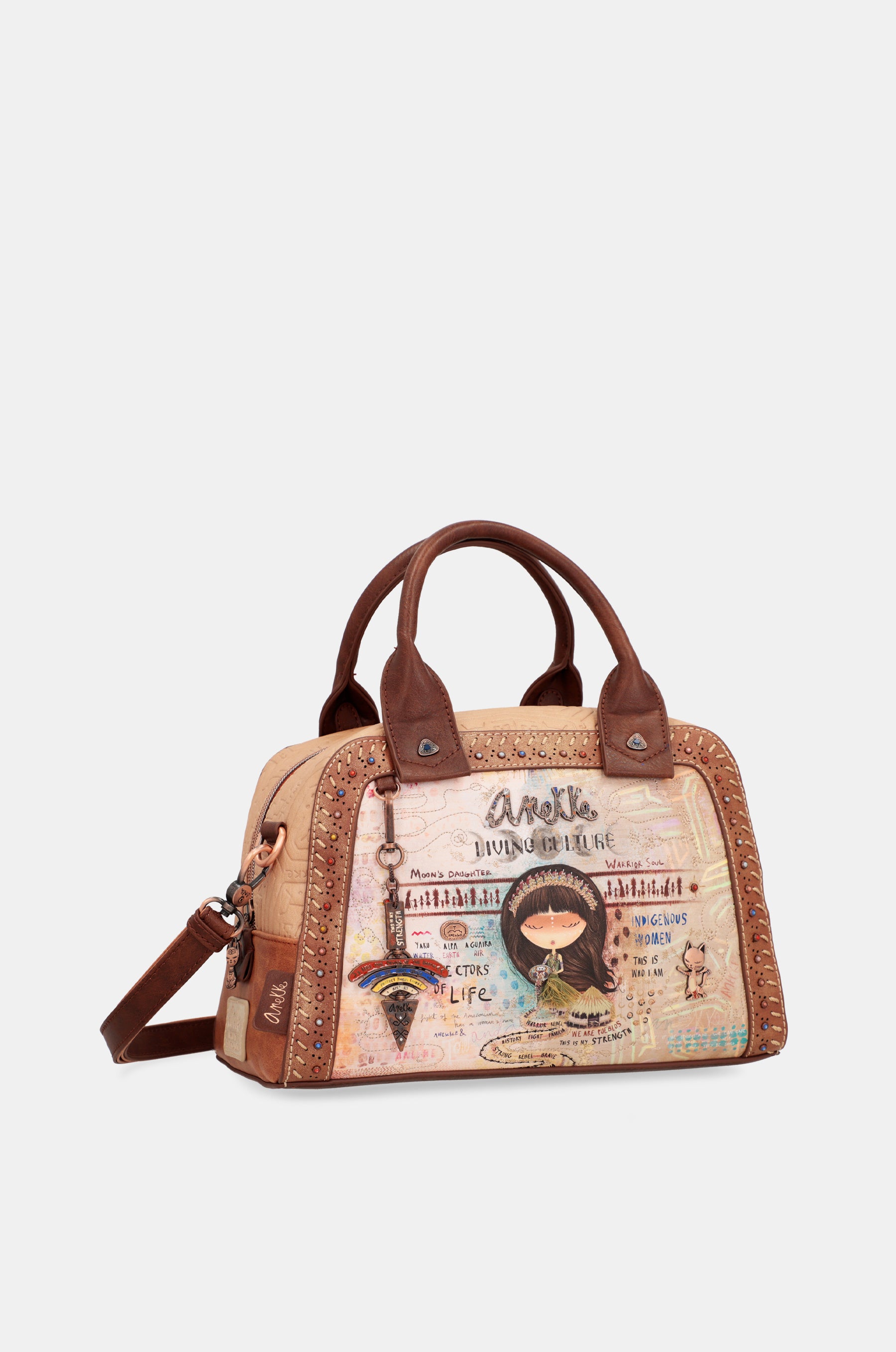 Bolso dos asas con bandolera Menire