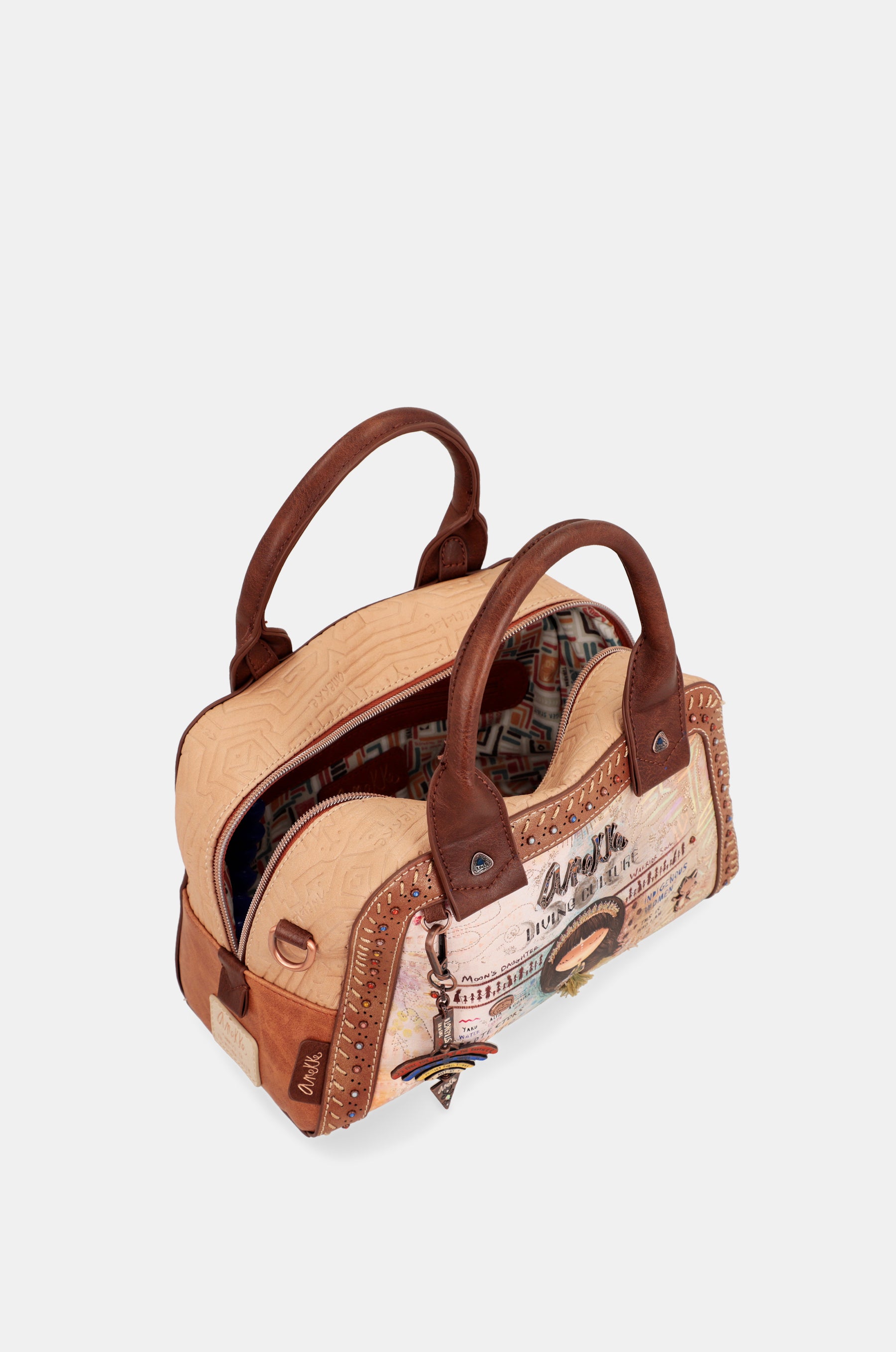 Bolso dos asas con bandolera Menire