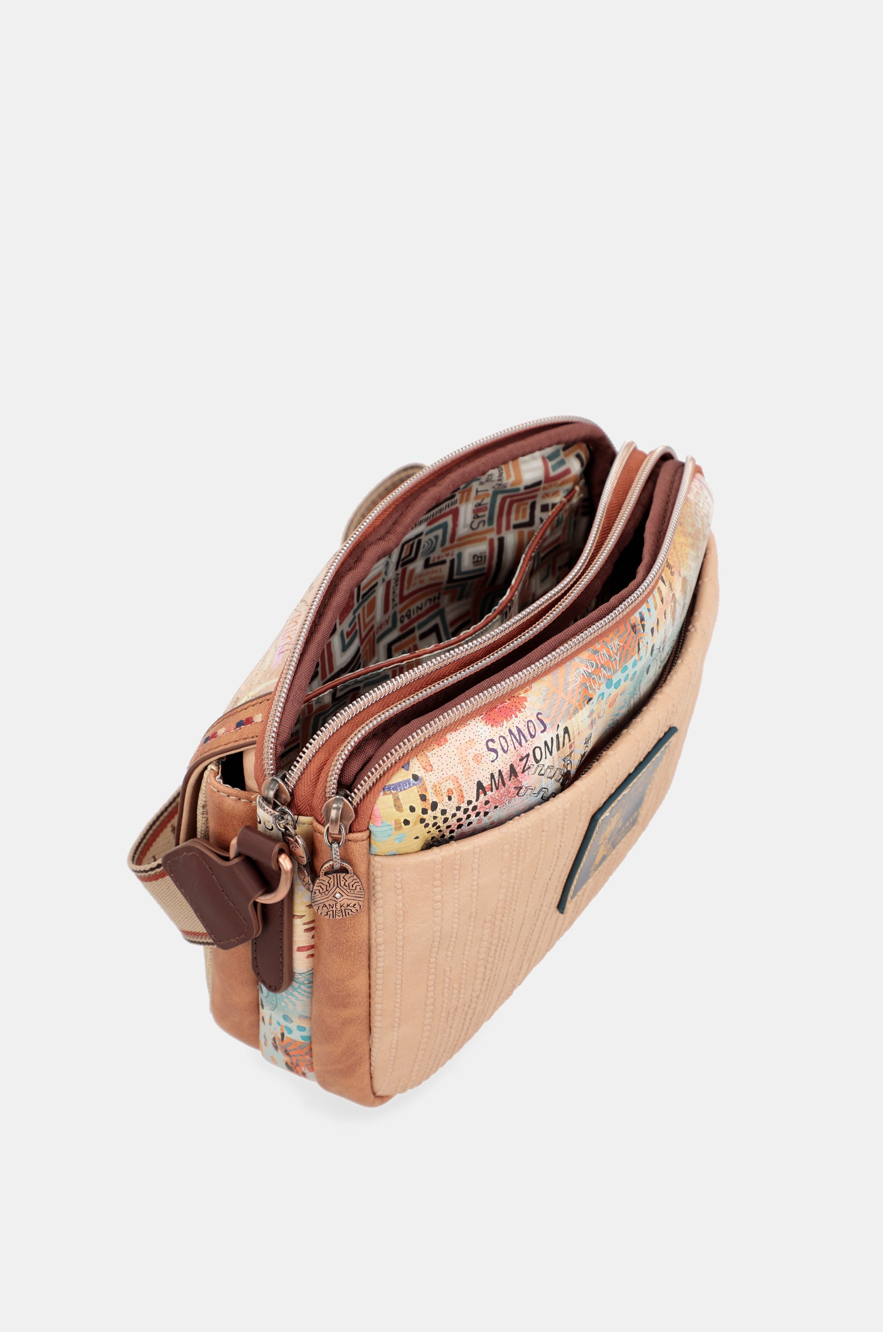 Bandolera con solapa 3 compartimentos Menire
