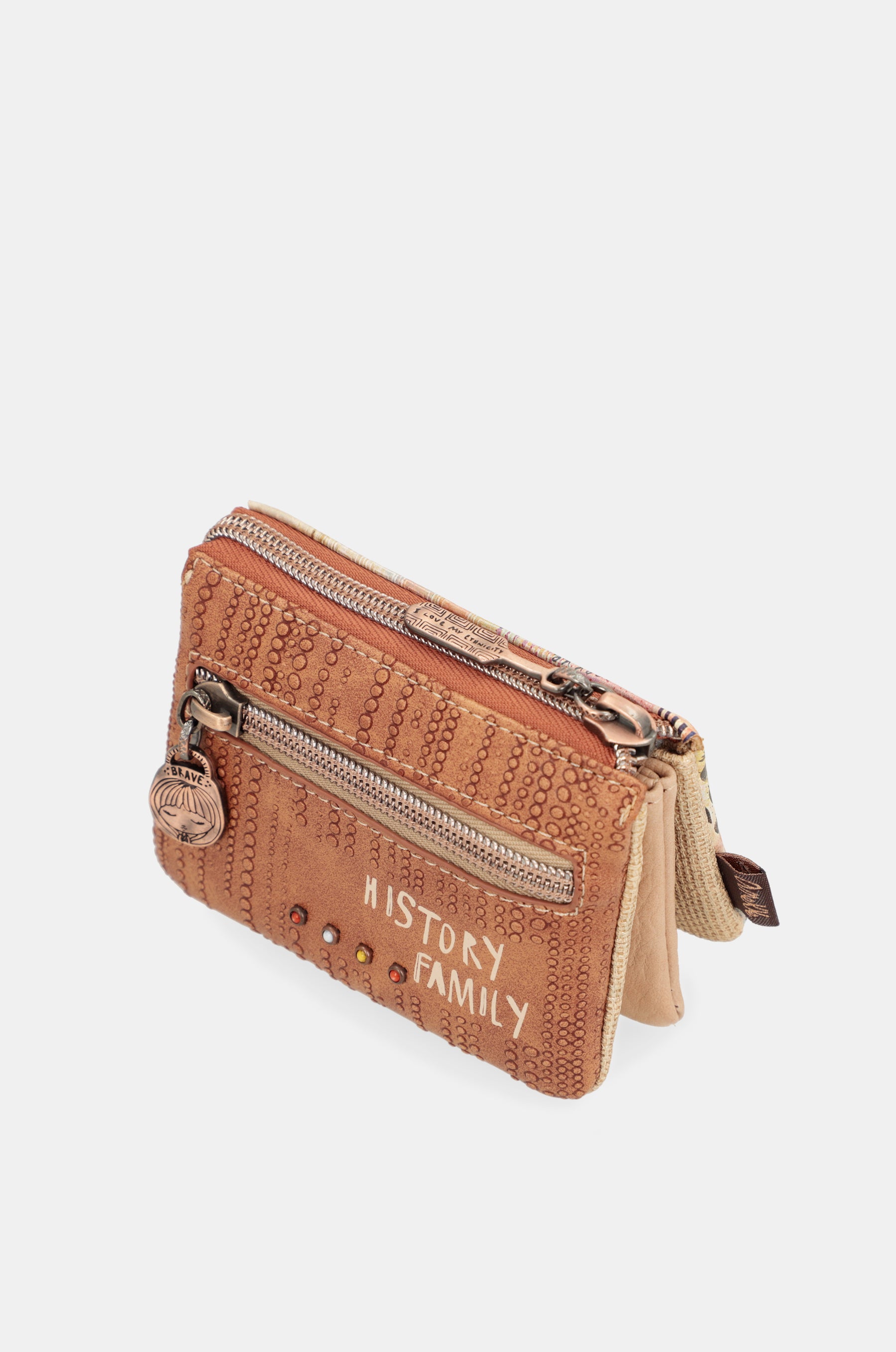 Monedero triple compartimento Tribe