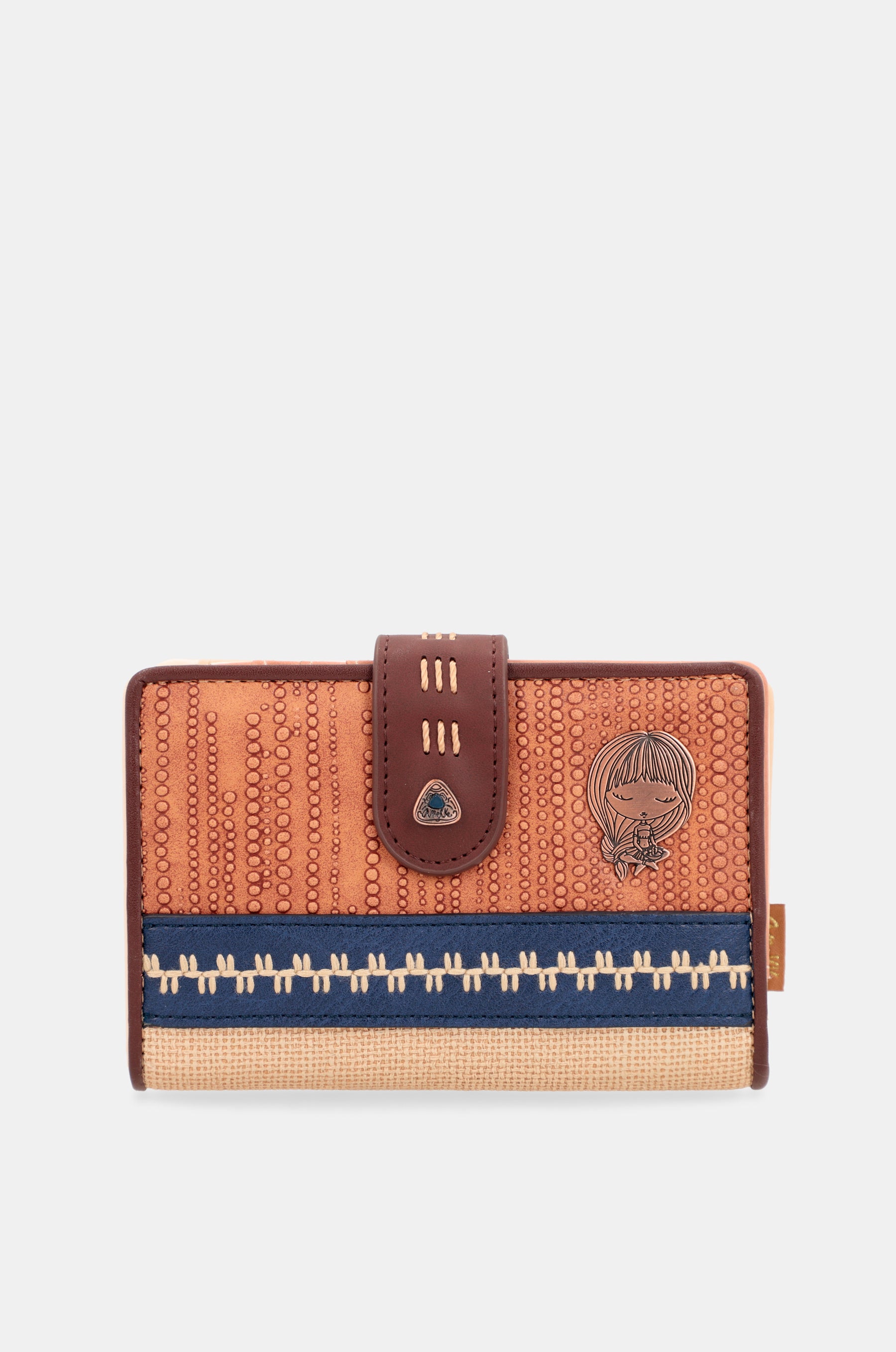 Billetero mediano RFID estampado étnico Tribe