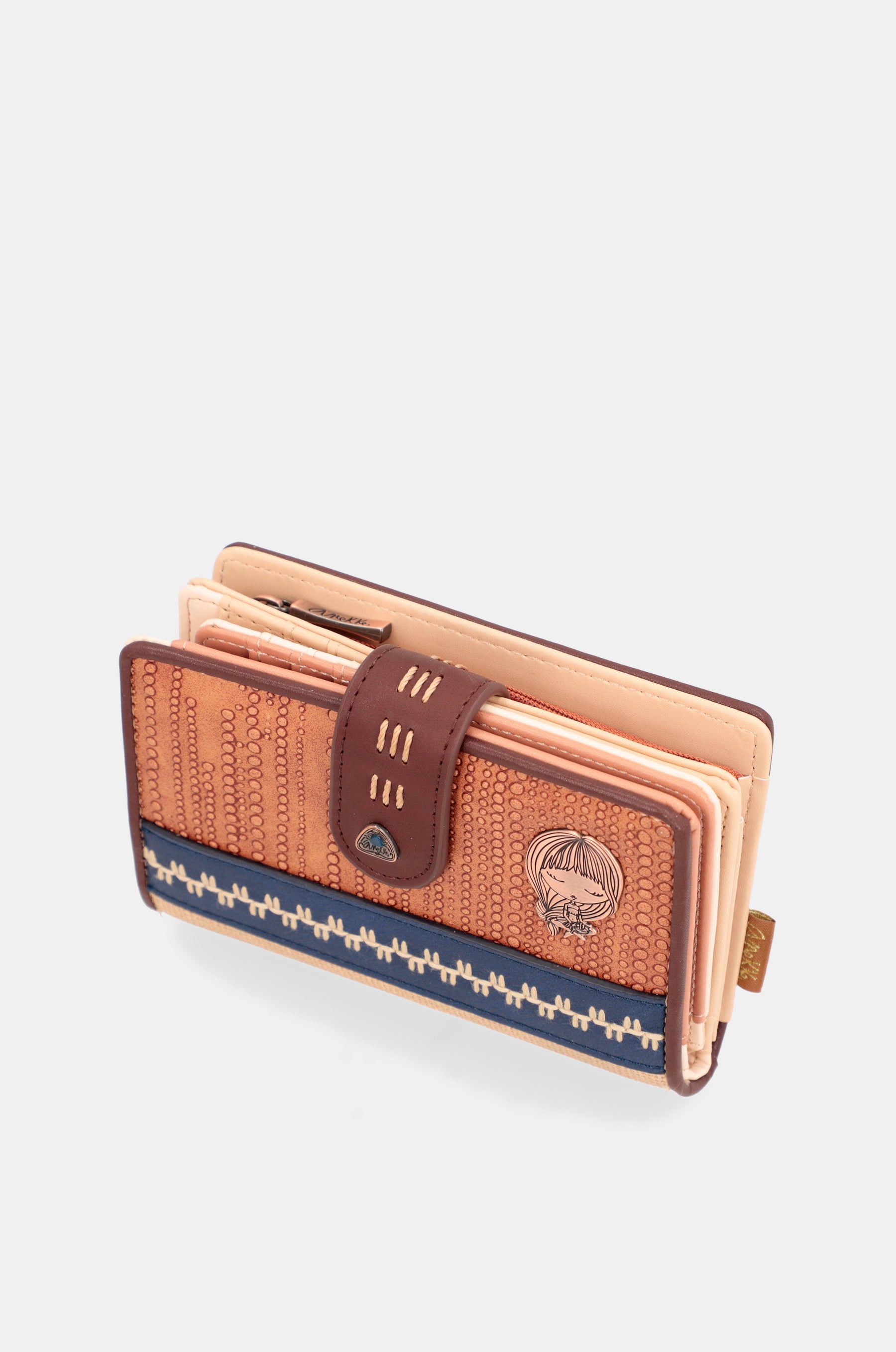 Billetero mediano RFID estampado étnico Tribe