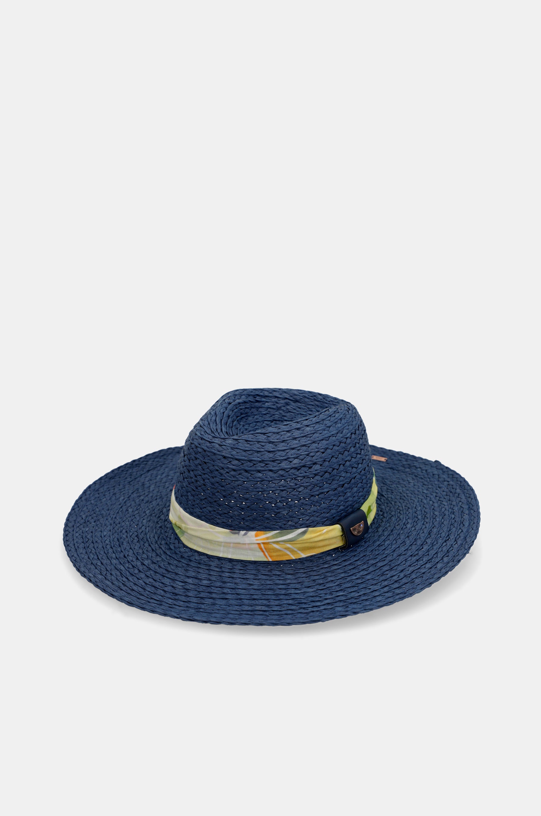 Sombrero rafia azul marino