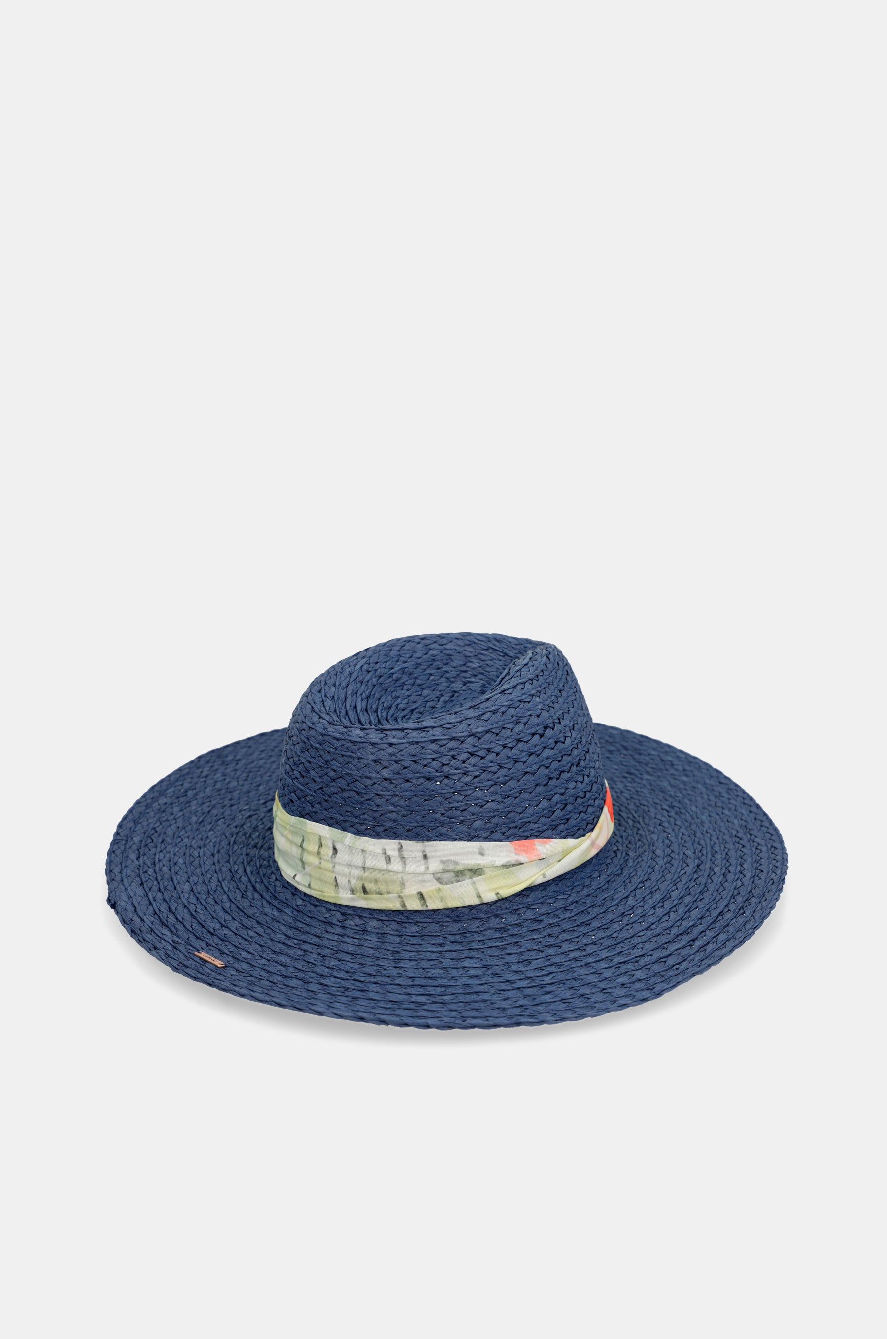 Sombrero rafia azul marino