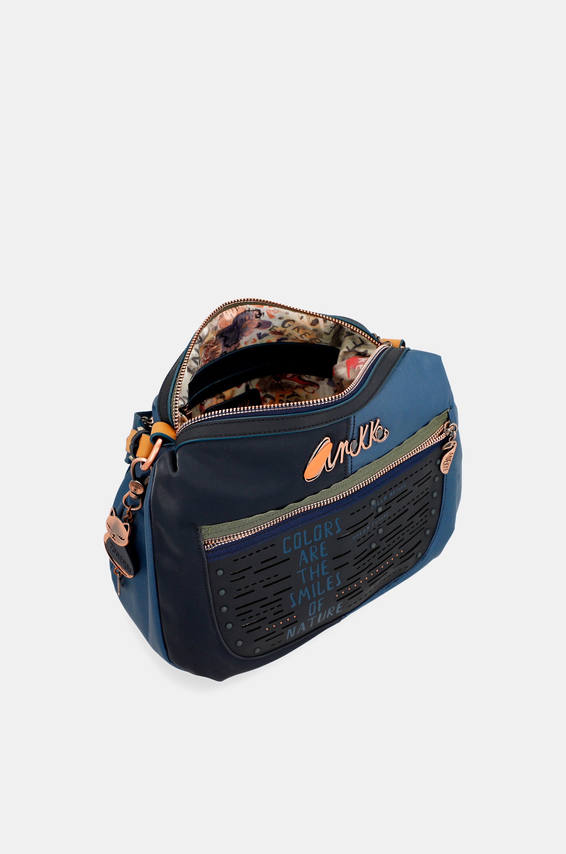 Bandolera flexible azul marino Nature Pachamama