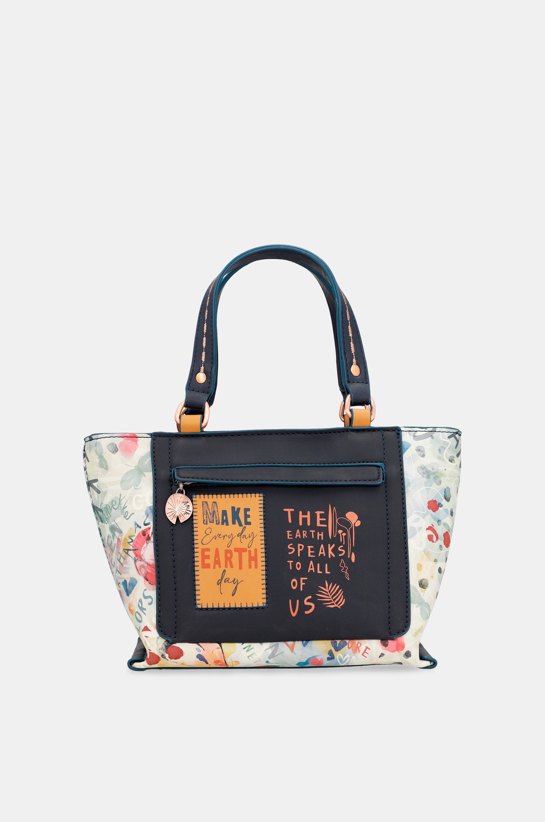Bolso tote azul marino Nature Pachamama