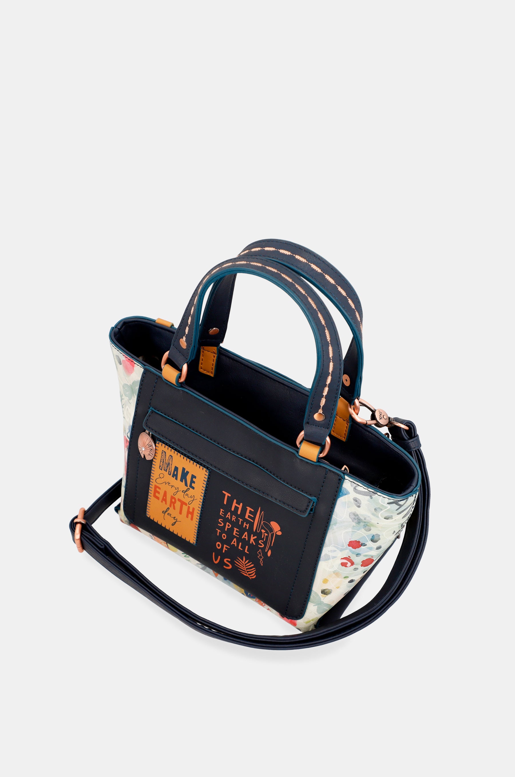 Bolso tote azul marino Nature Pachamama