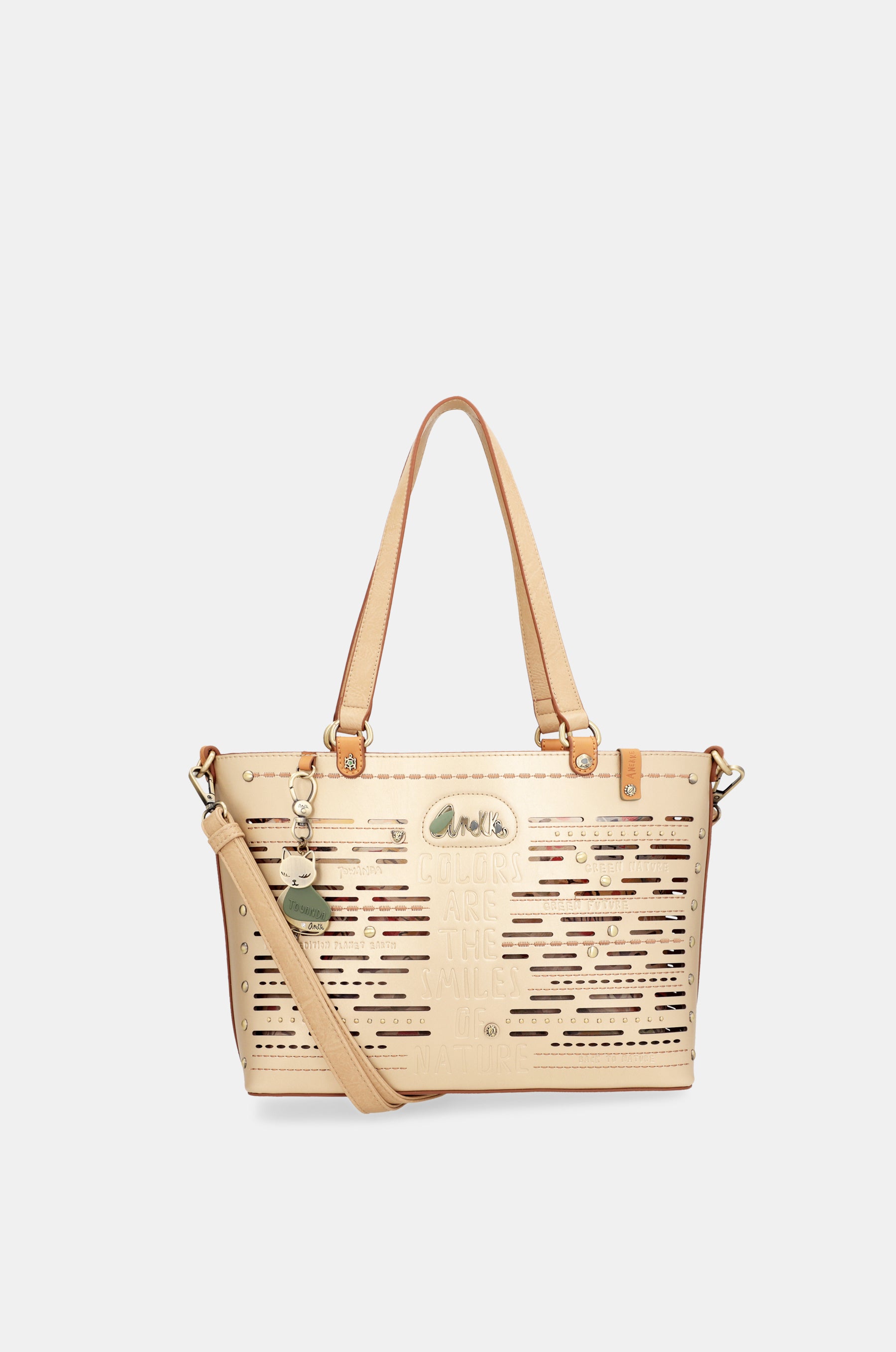 Bolso tote grande dorado Nature Pachamama