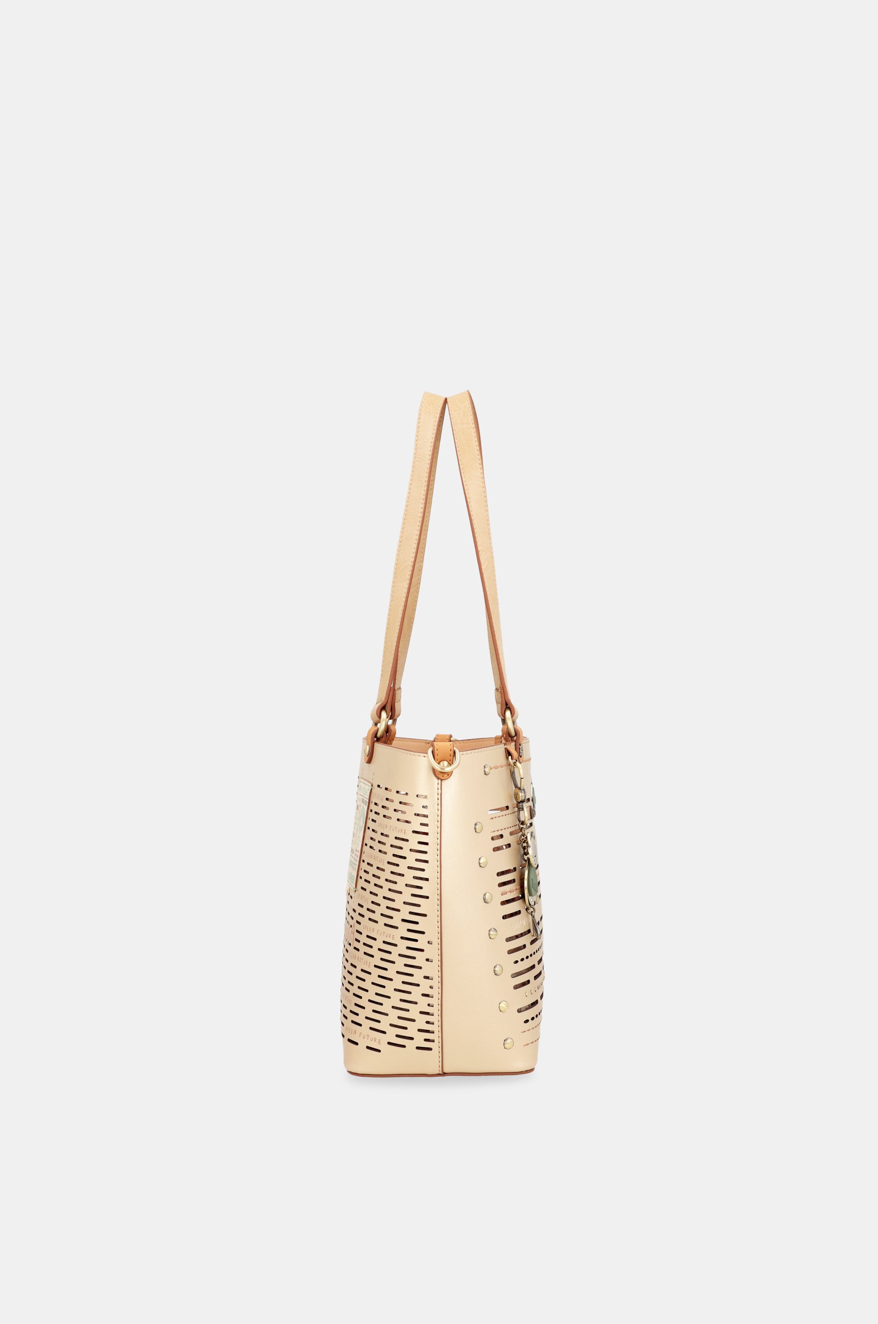 Bolso tote grande dorado Nature Pachamama