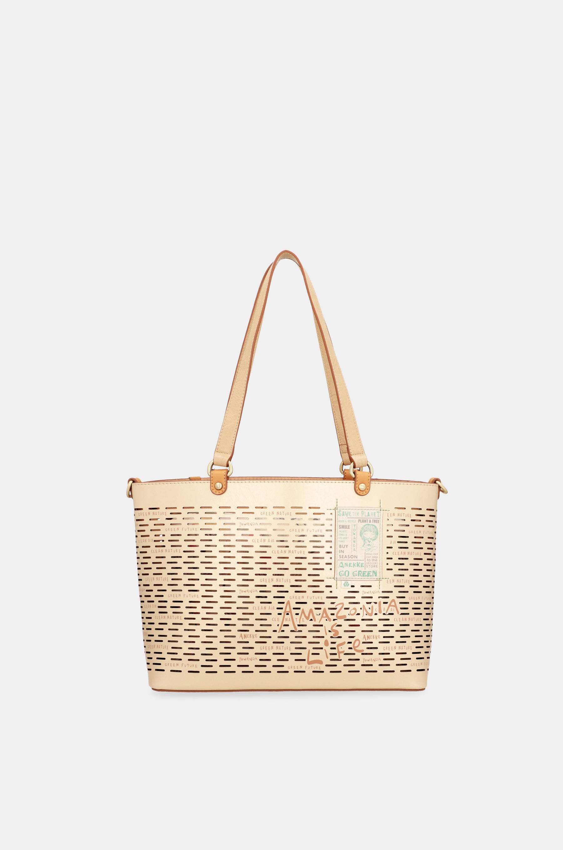 Bolso tote grande dorado Nature Pachamama
