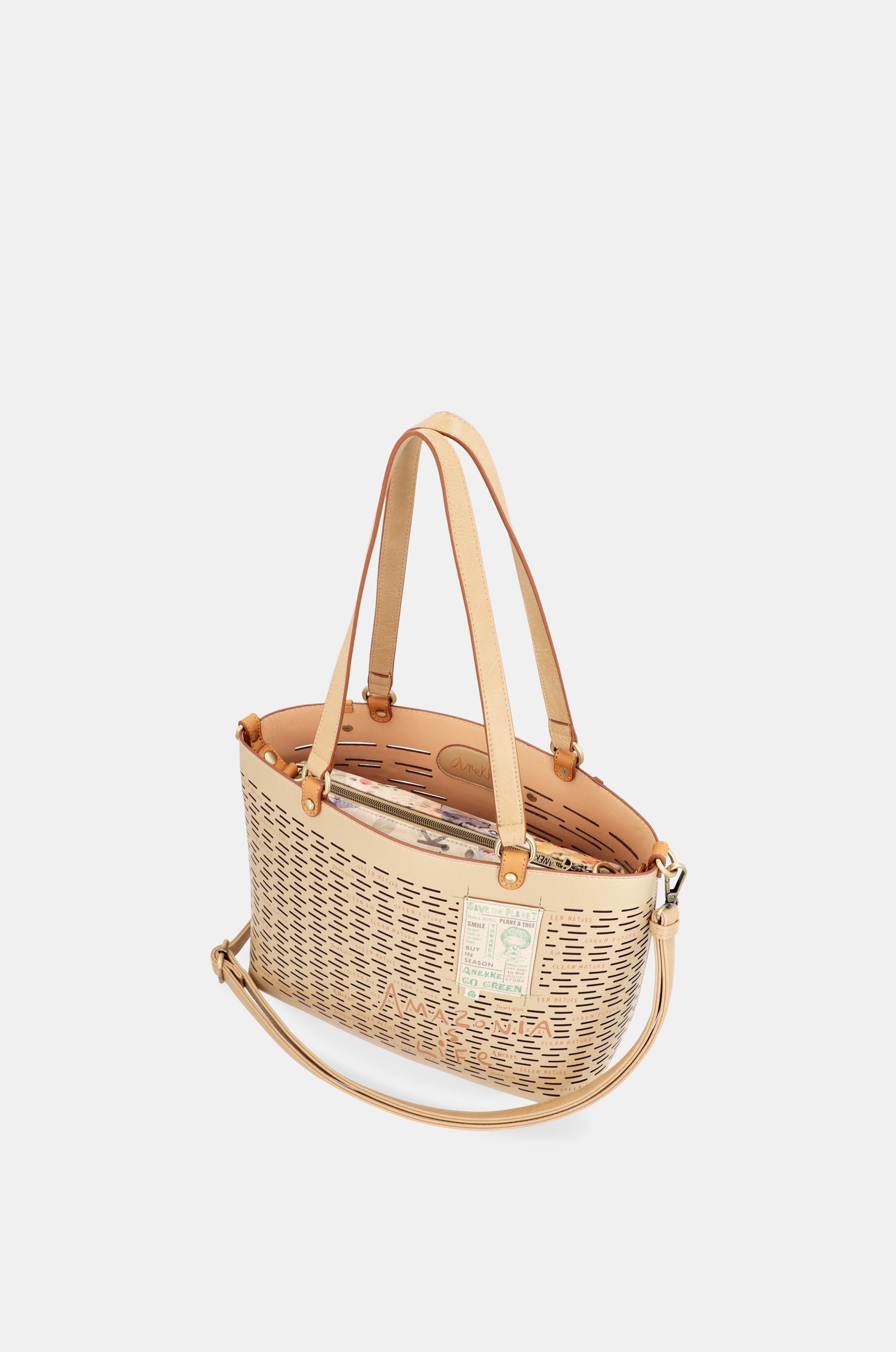 Bolso tote grande dorado Nature Pachamama