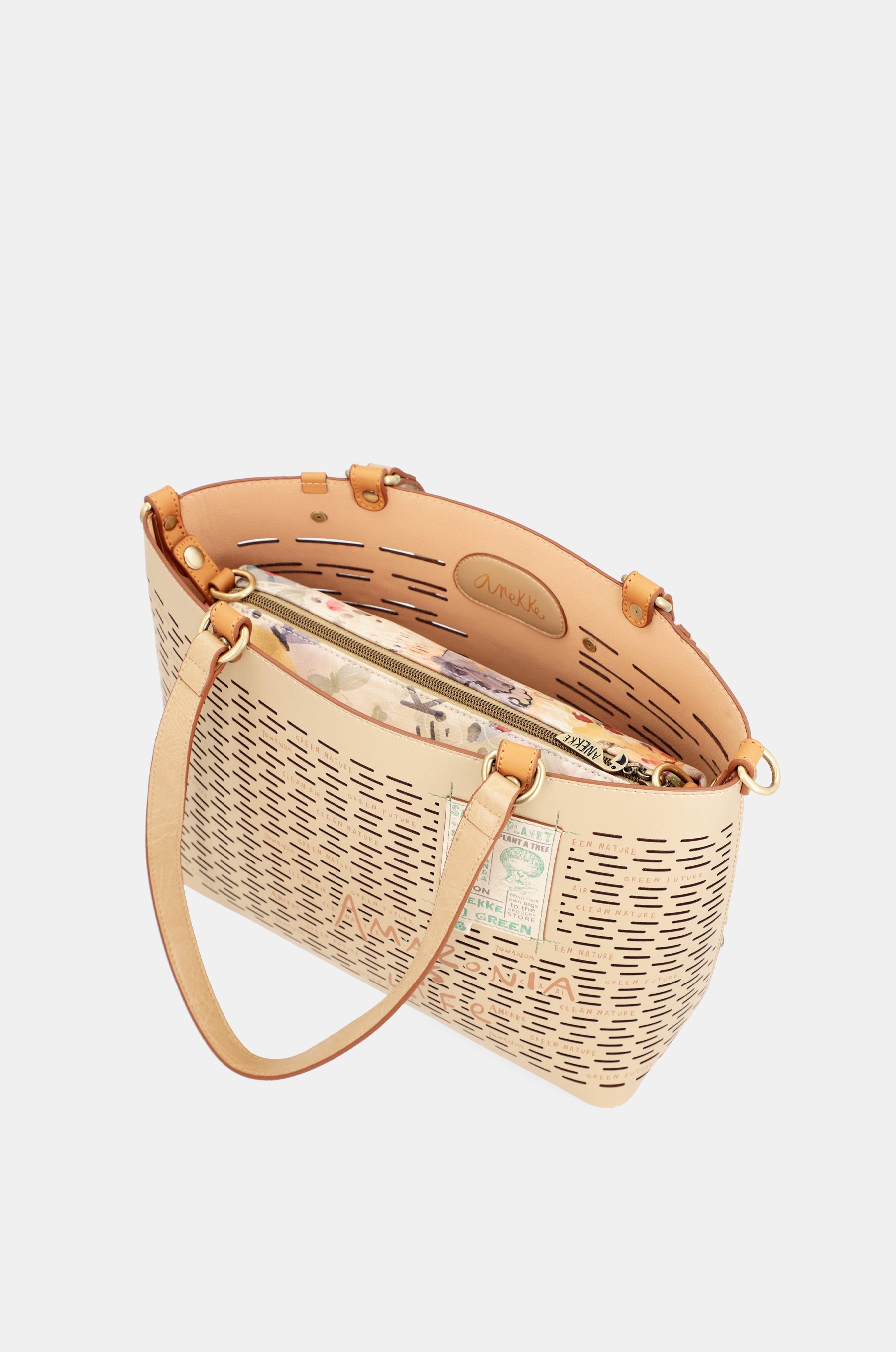 Bolso tote grande dorado Nature Pachamama