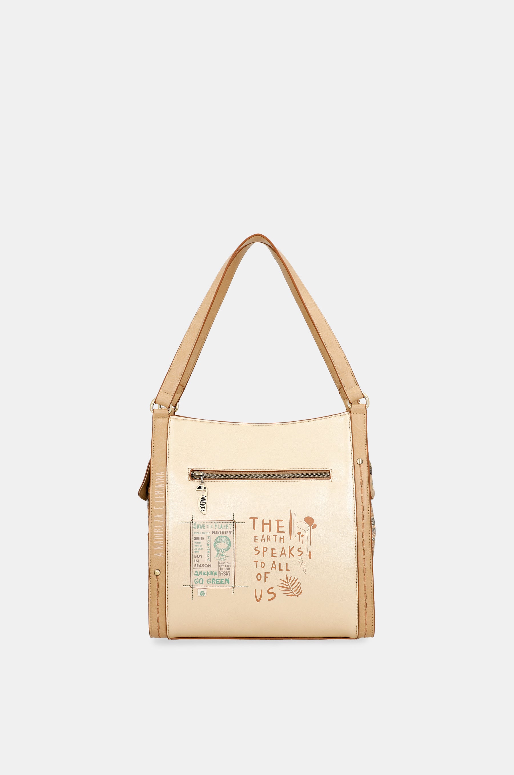 Bolso de hombro dorado Nature Pachamama