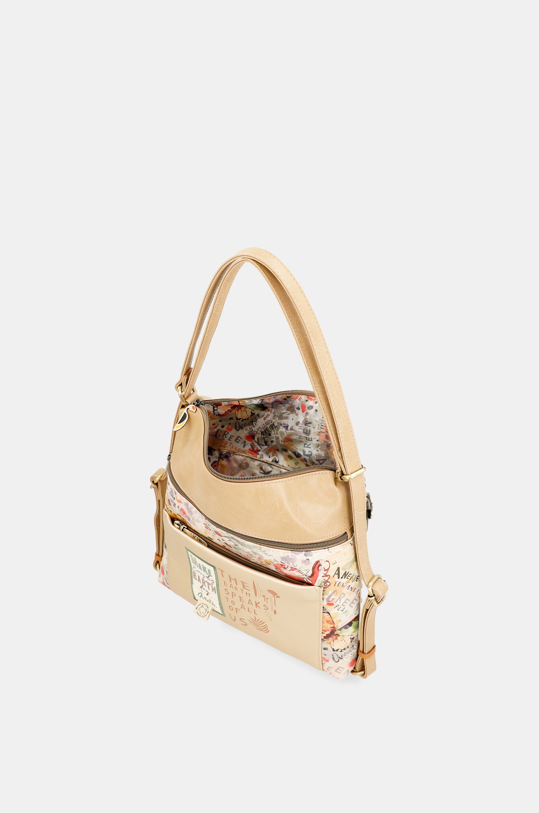 Bolso dorado convertible en mochila Nature Pachamama
