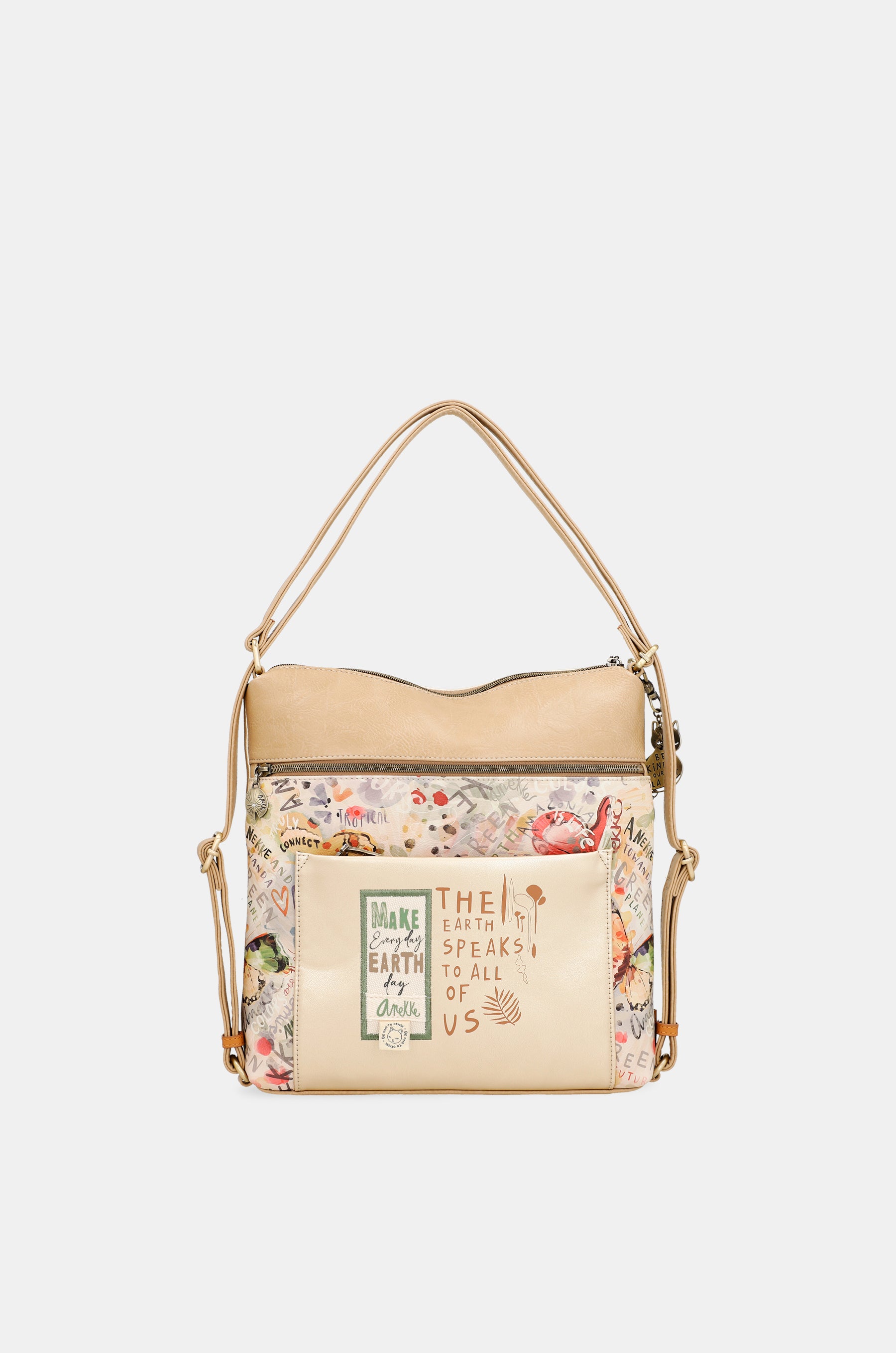 Bolso dorado convertible en mochila Nature Pachamama