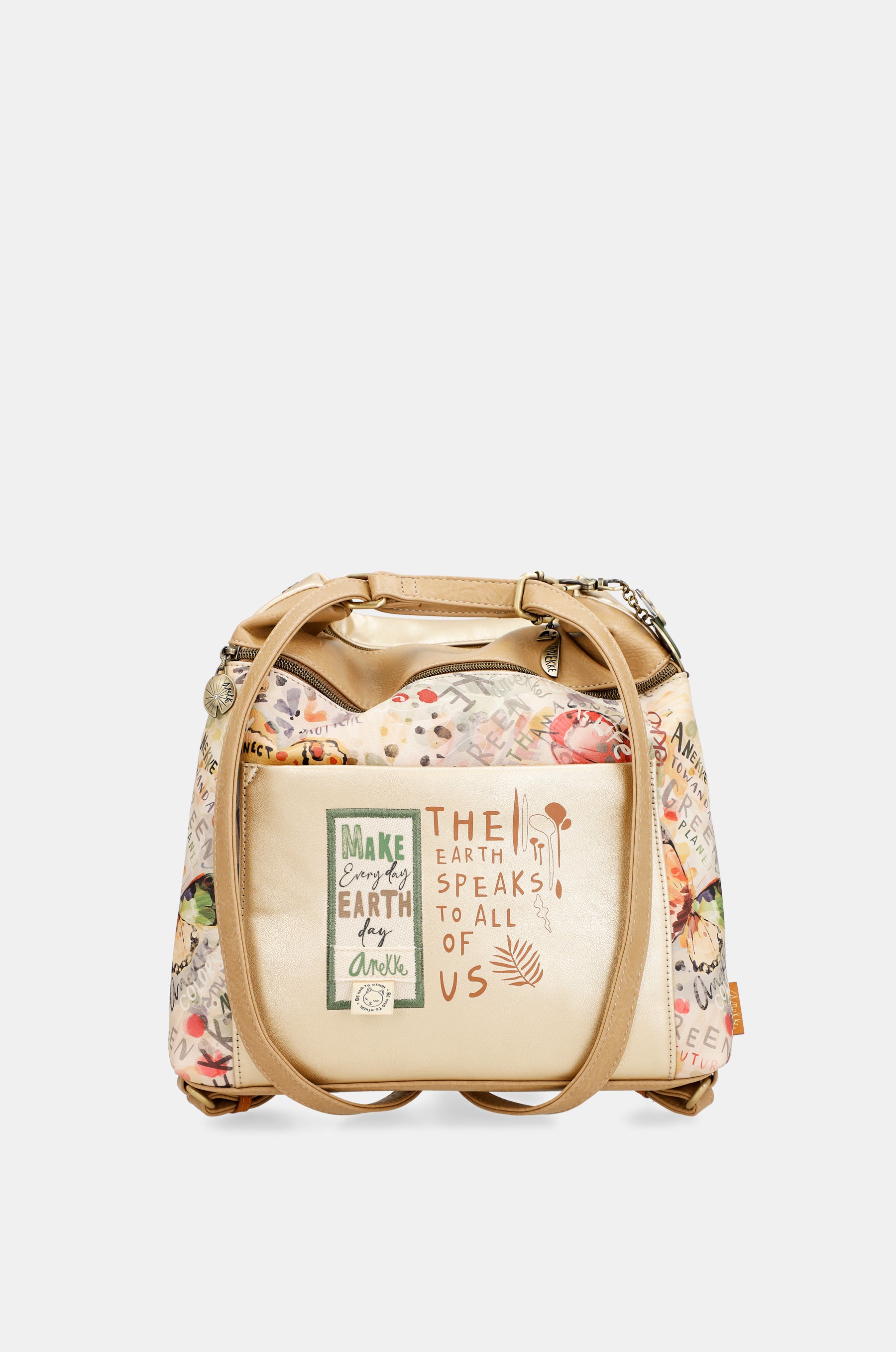 Bolso dorado convertible en mochila Nature Pachamama