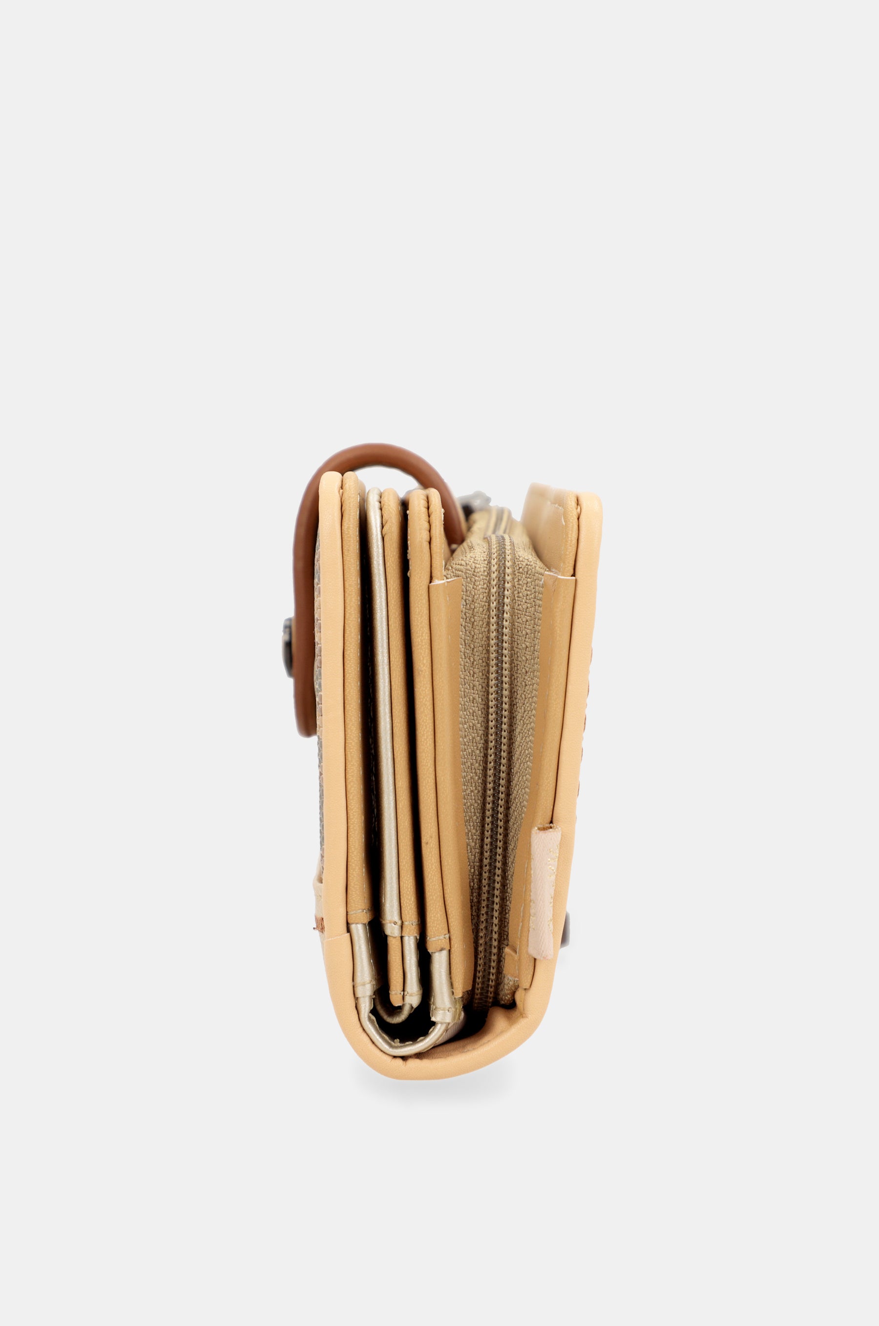 Billetero RFID mediano dorado Nature Pachamama