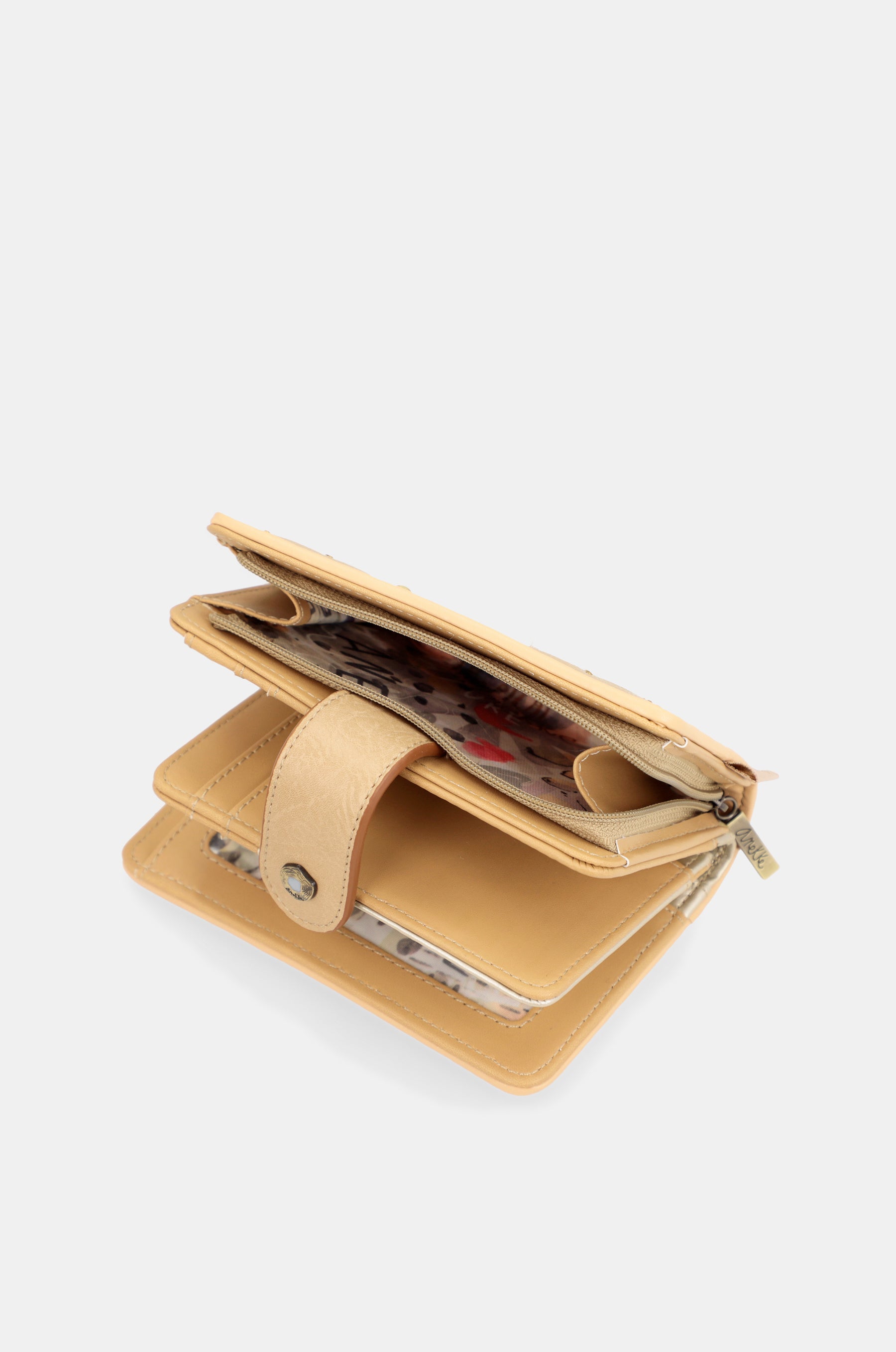 Billetero RFID mediano dorado Nature Pachamama