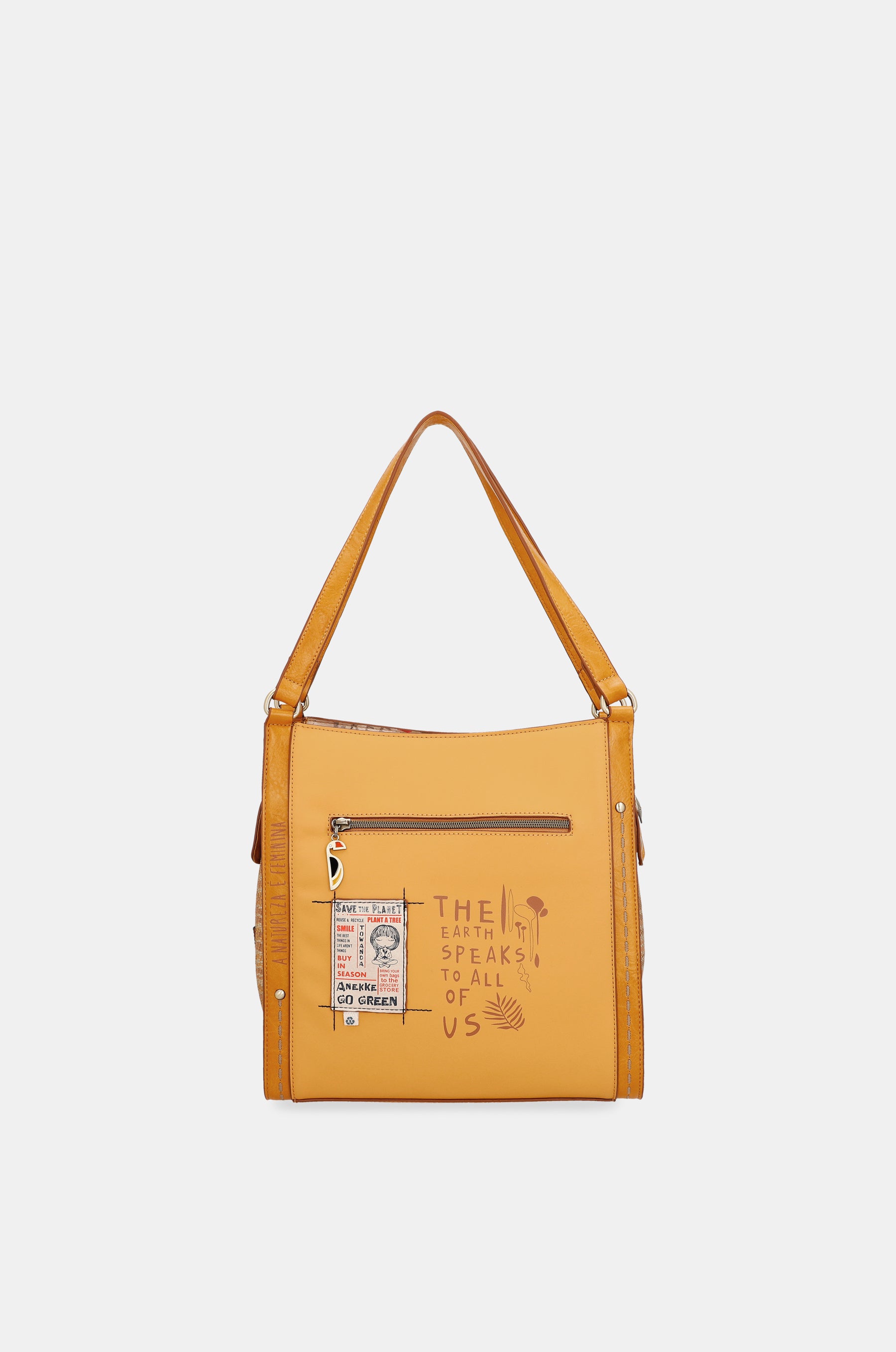 Bolso de hombro ocre Nature Pachamama