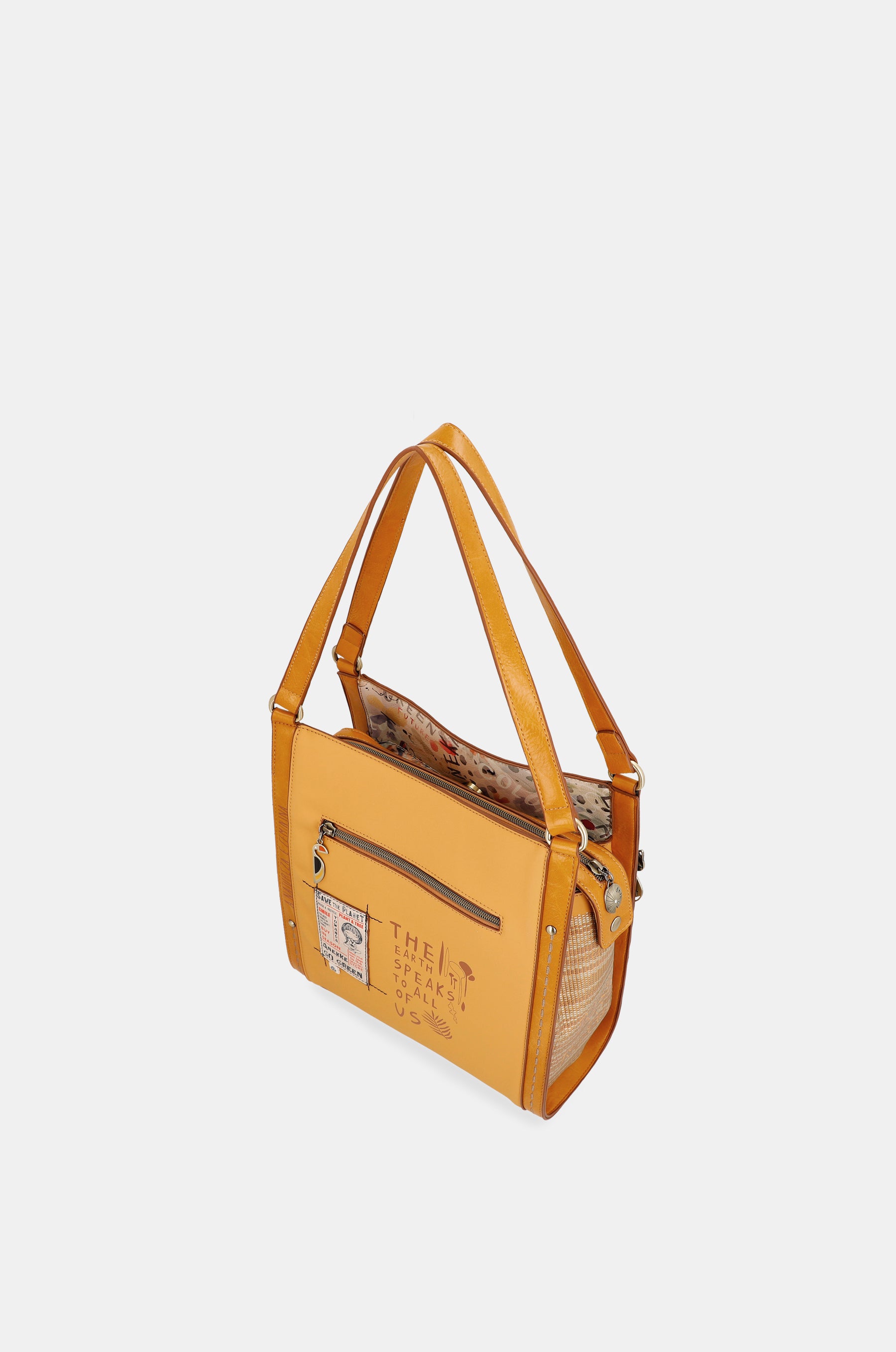 Bolso de hombro ocre Nature Pachamama