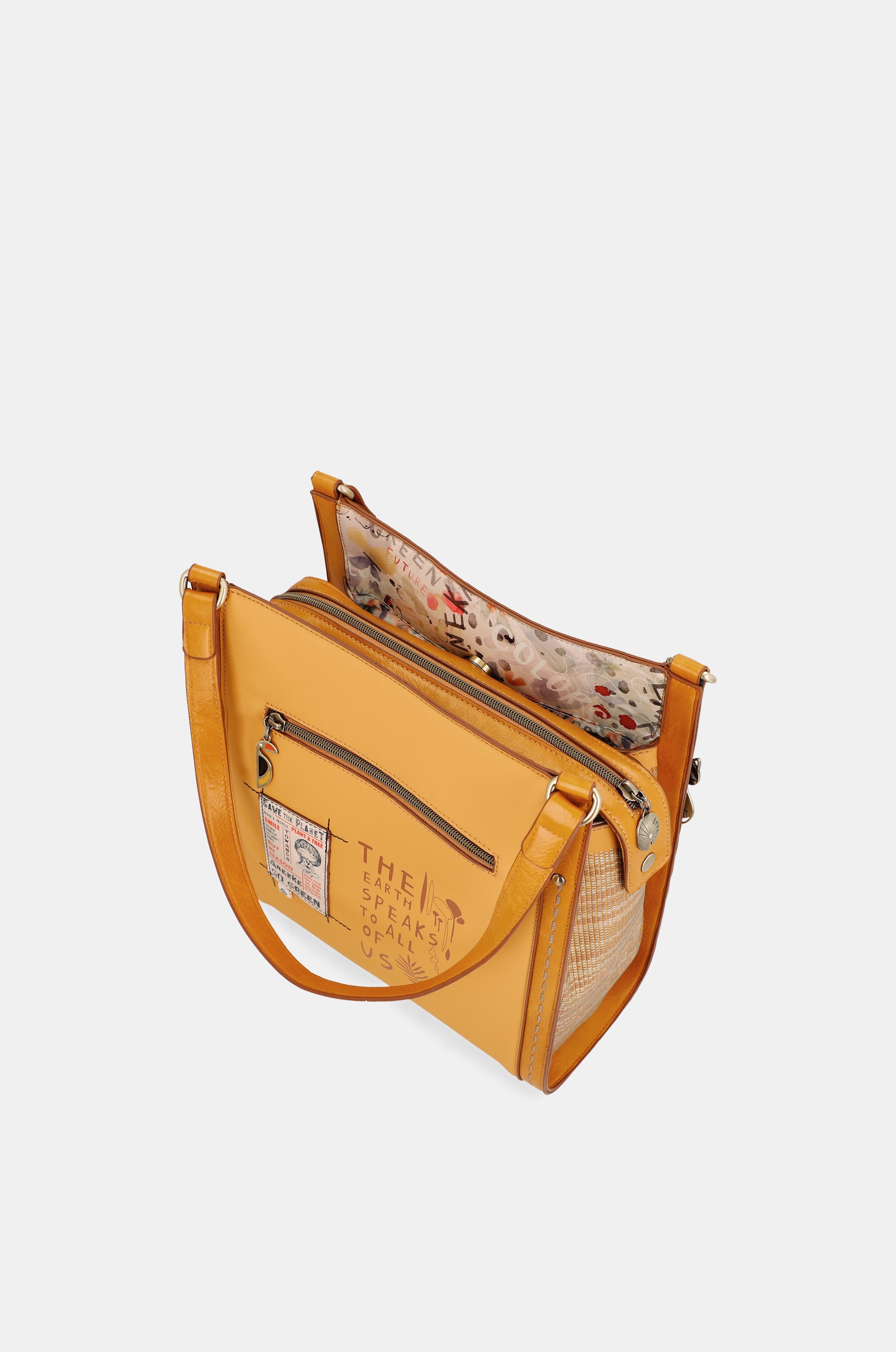 Bolso de hombro ocre Nature Pachamama