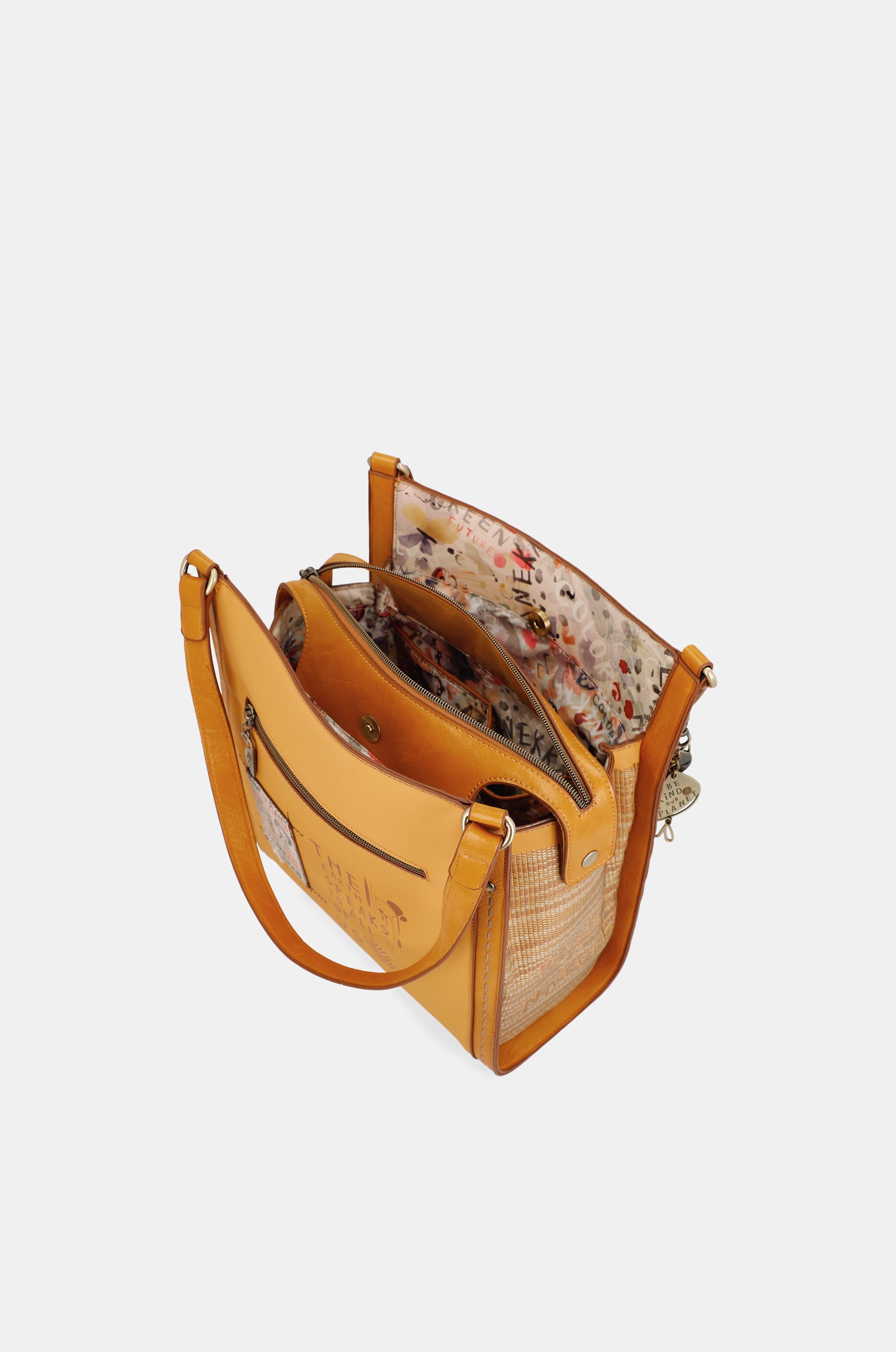 Bolso de hombro ocre Nature Pachamama