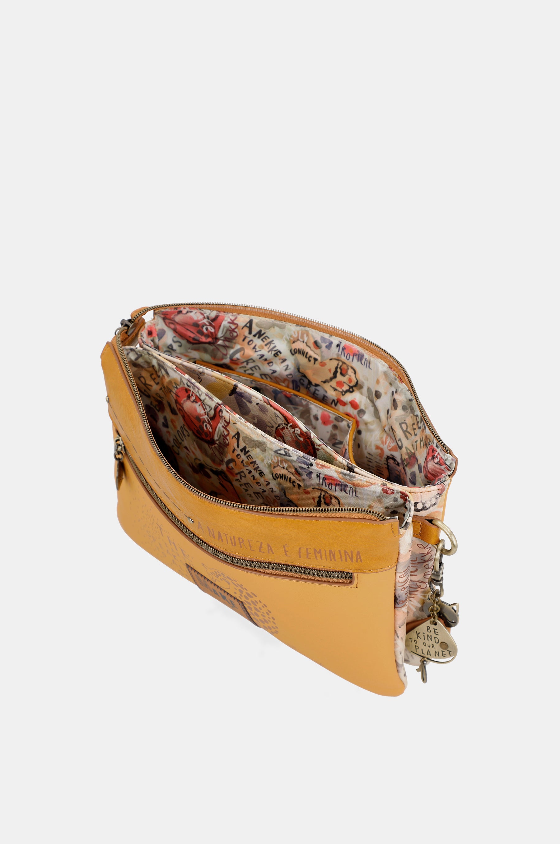 Bandolera dos compartimentos ocre Nature Pachamama