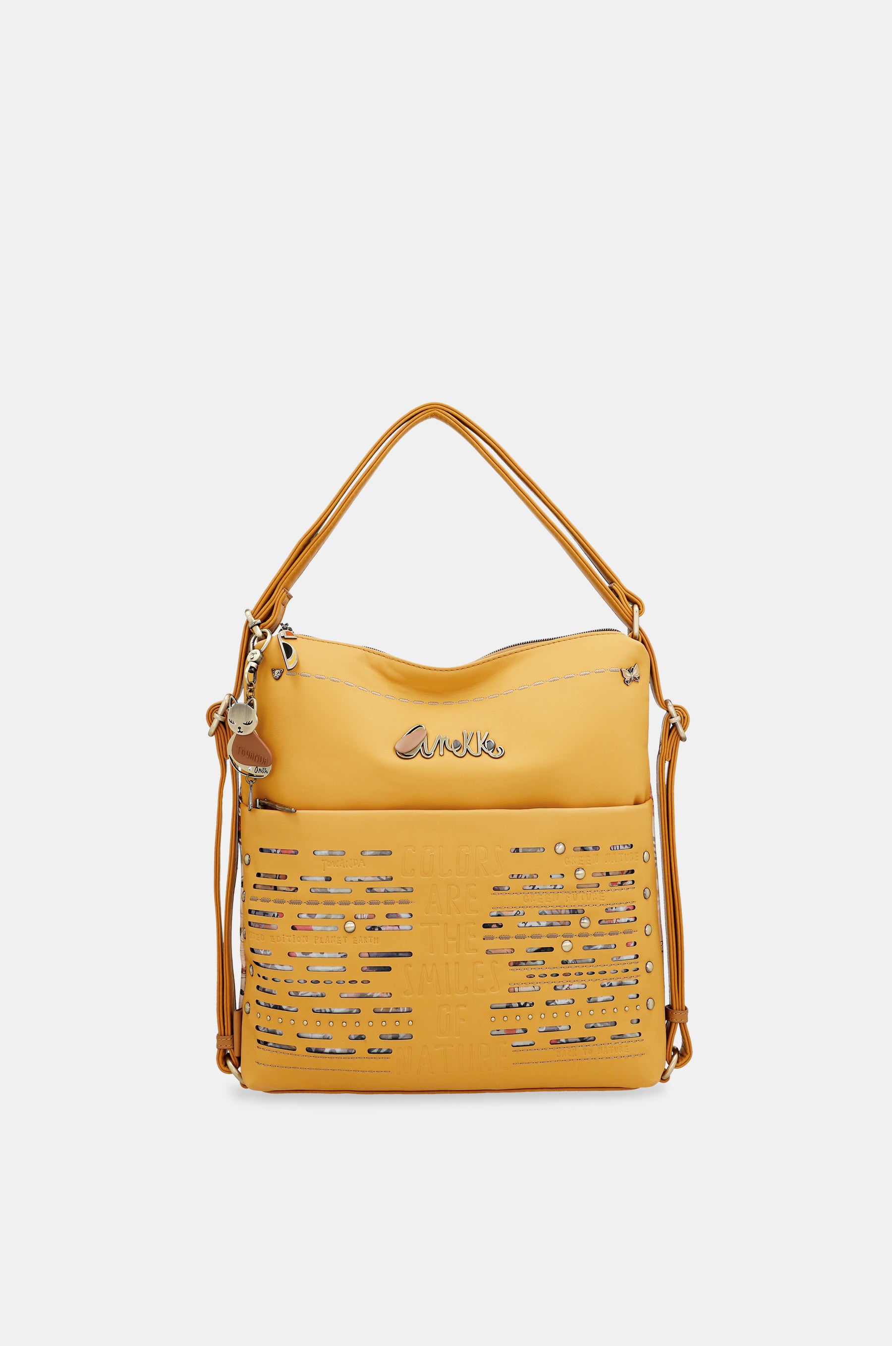 Bolso ocre convertible en mochila Nature Pachamama