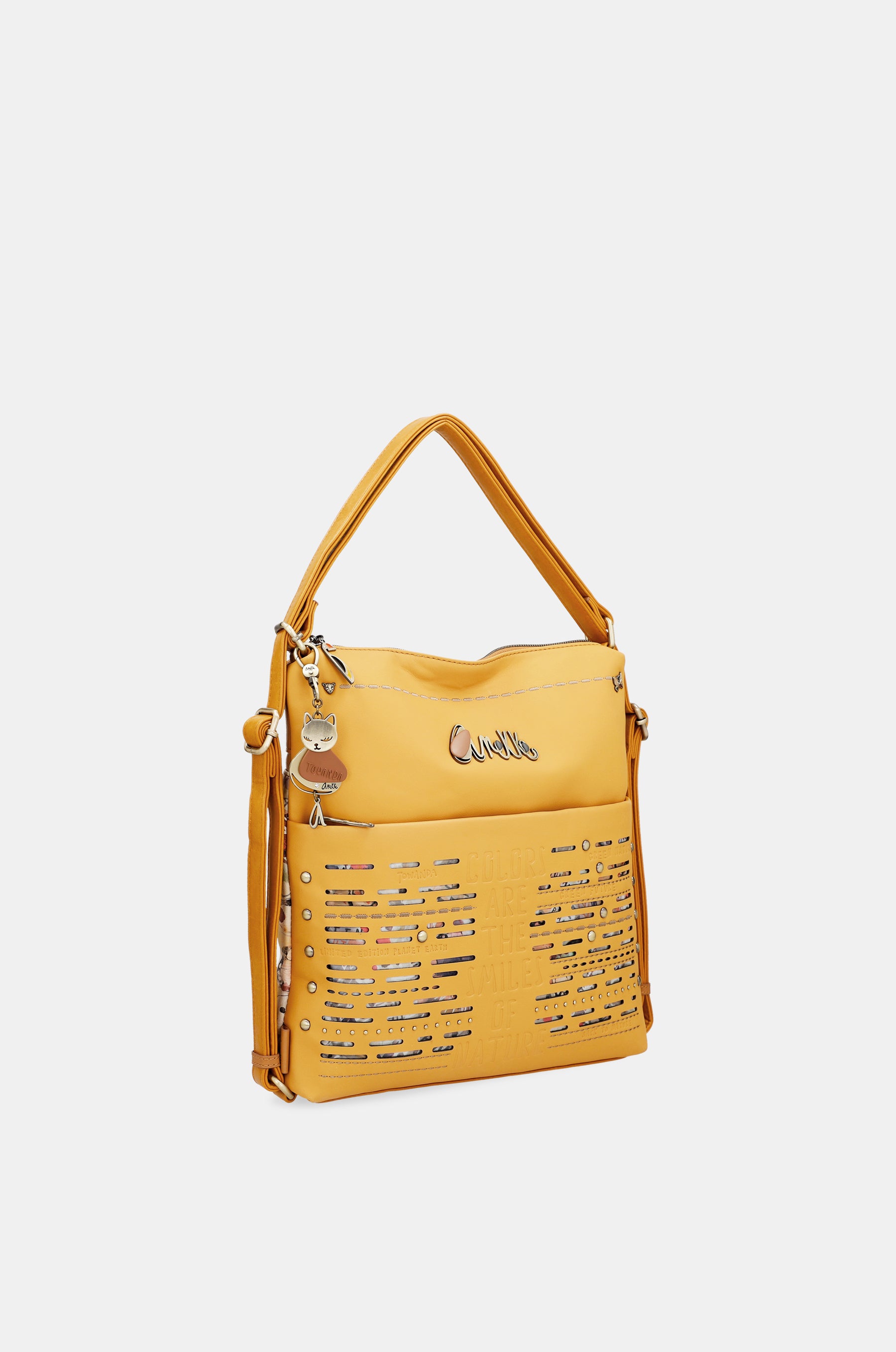 Bolso ocre convertible en mochila Nature Pachamama