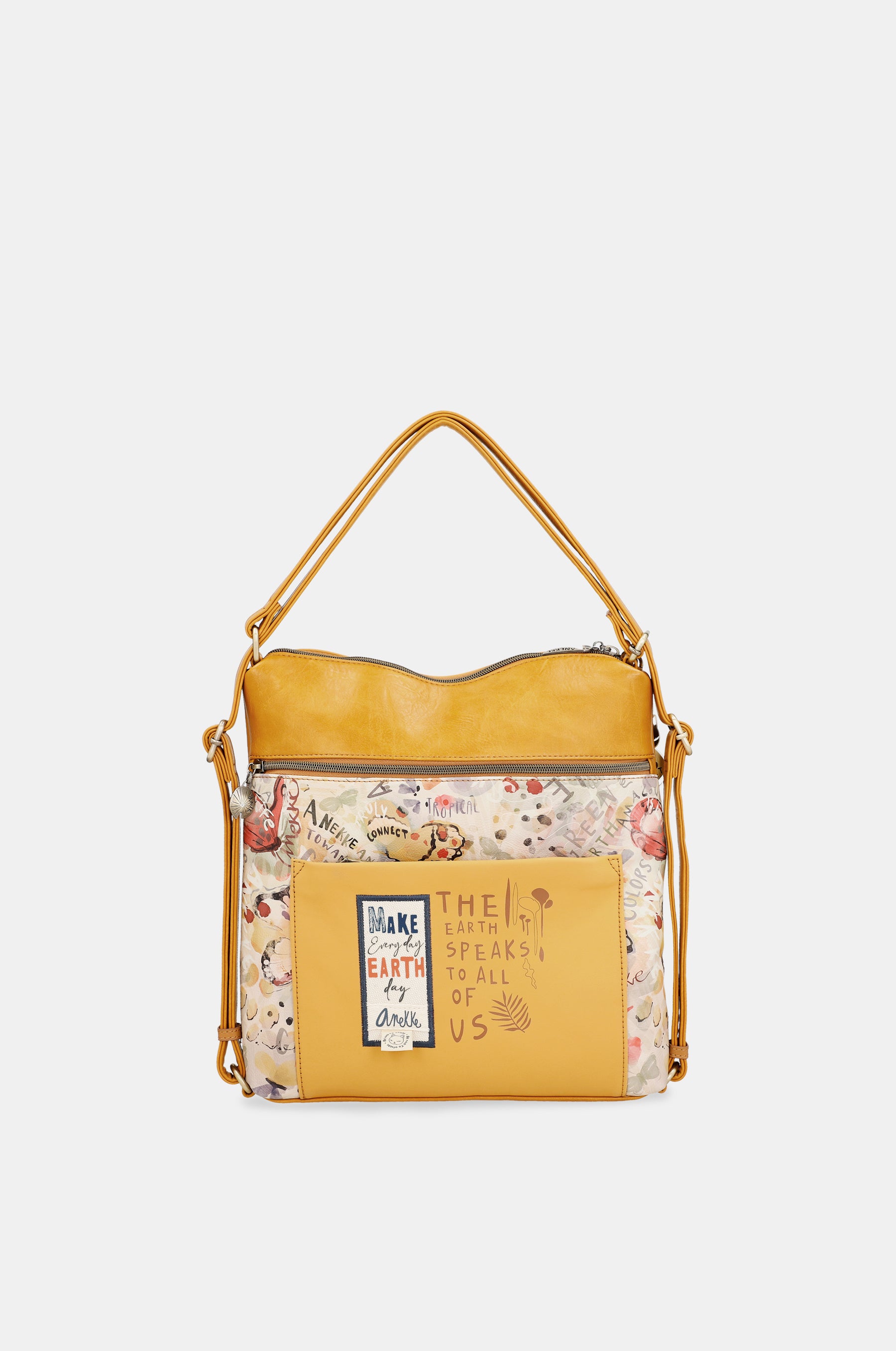 Bolso ocre convertible en mochila Nature Pachamama