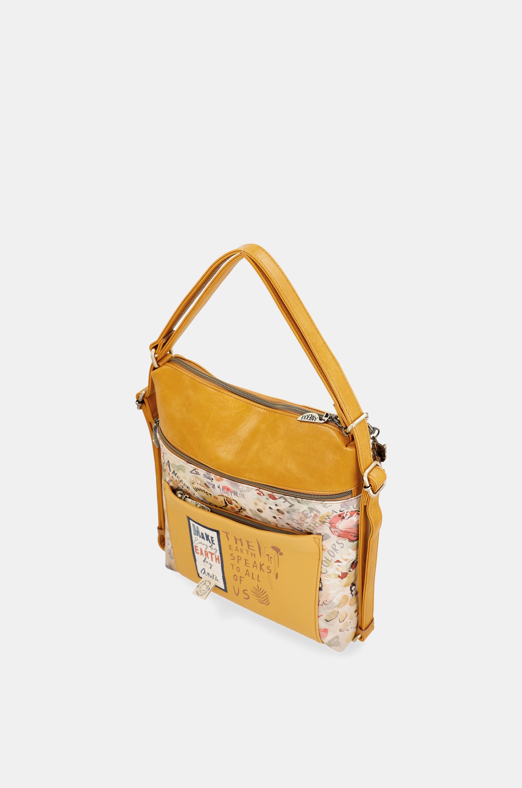 Bolso ocre convertible en mochila Nature Pachamama