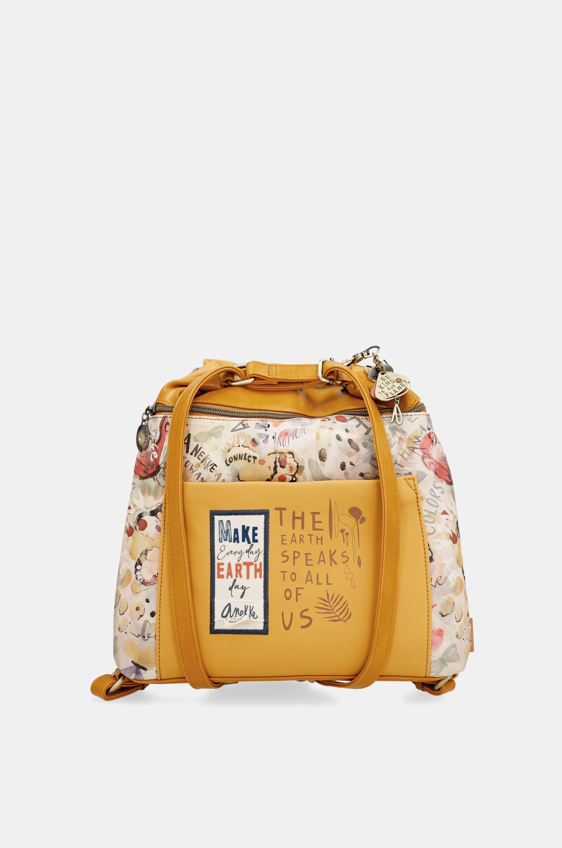 Bolso ocre convertible en mochila Nature Pachamama
